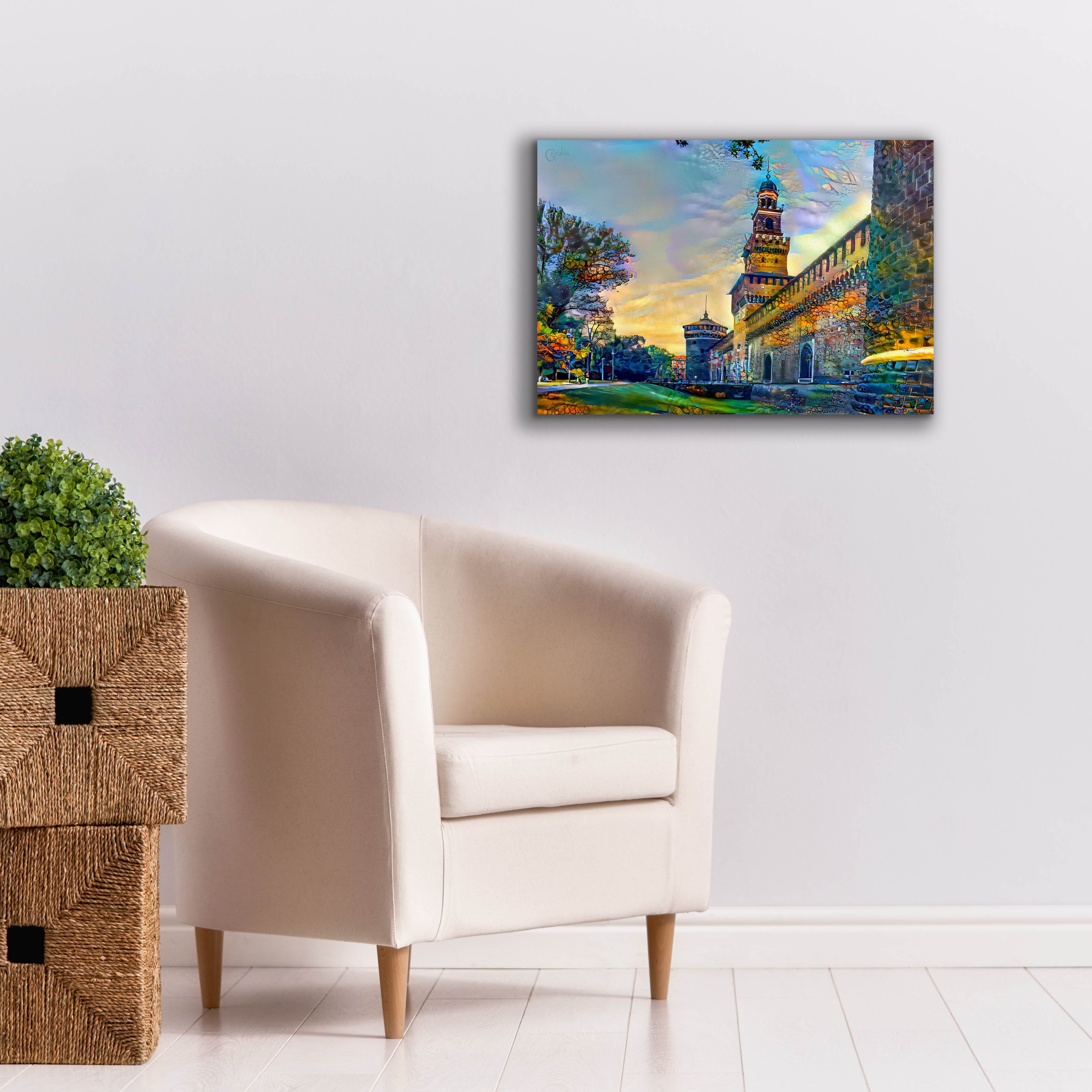 'Milan Italy Castello Sforzesco' by Pedro Gavidia, Canvas Wall Art,26 x 18