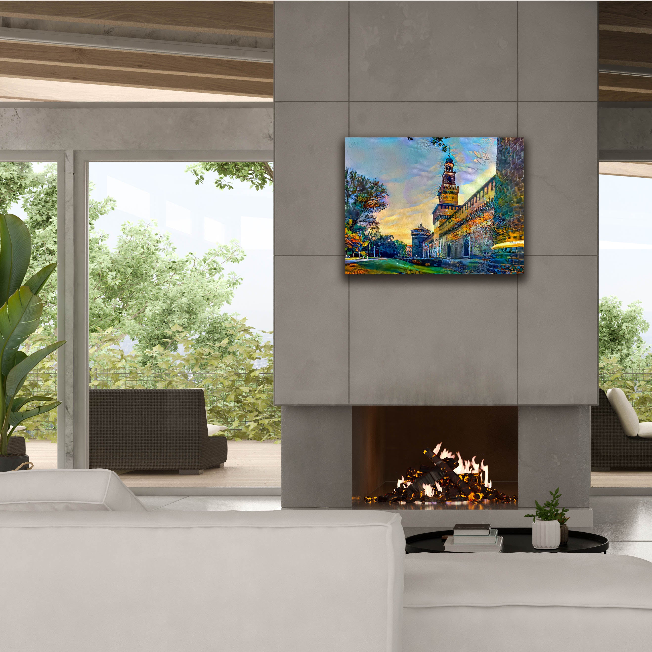 'Milan Italy Castello Sforzesco' by Pedro Gavidia, Canvas Wall Art,34 x 26