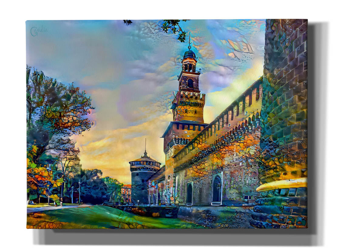 'Milan Italy Castello Sforzesco' by Pedro Gavidia, Canvas Wall Art