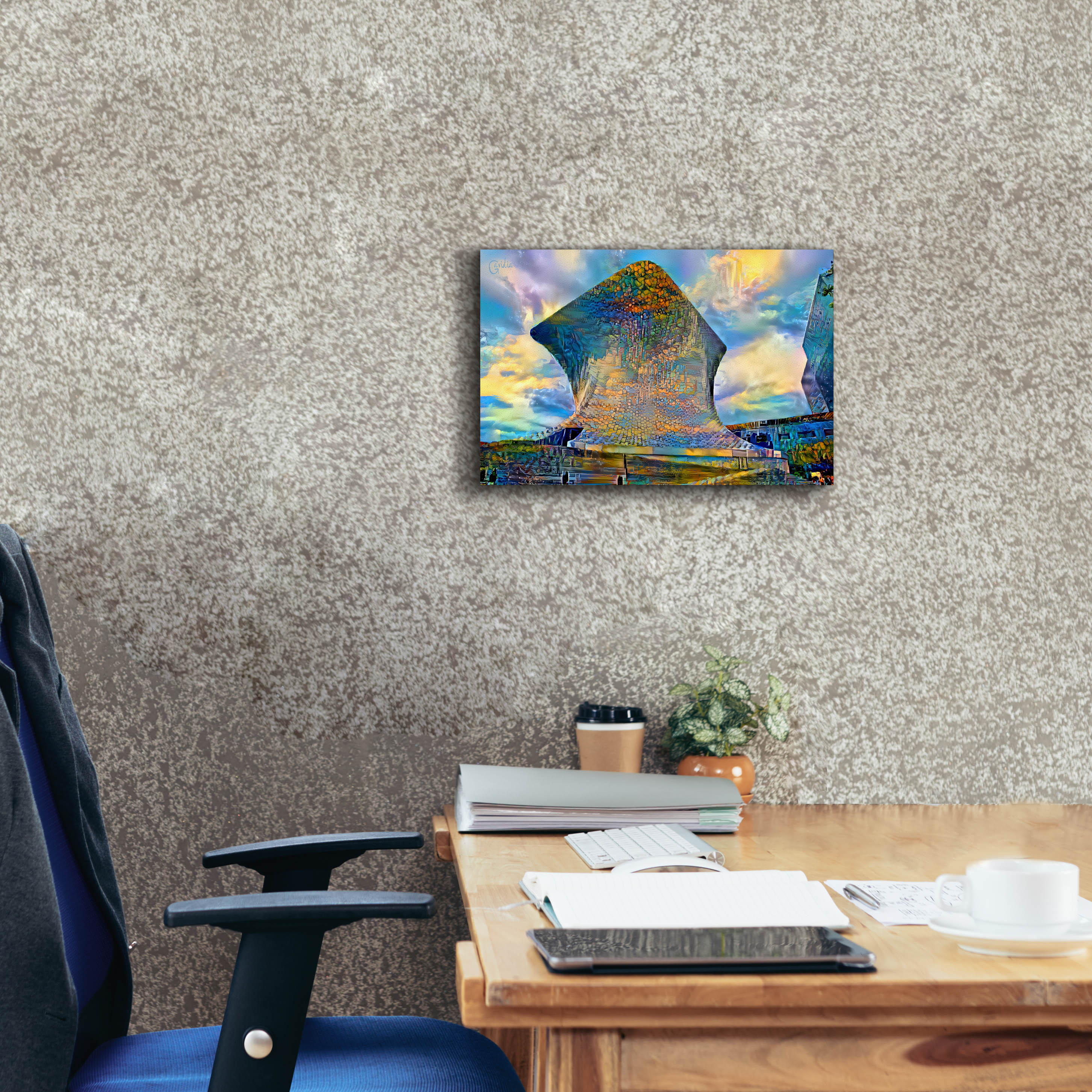 'Mexico City Soumaya Museum' by Pedro Gavidia, Canvas Wall Art,18 x 12