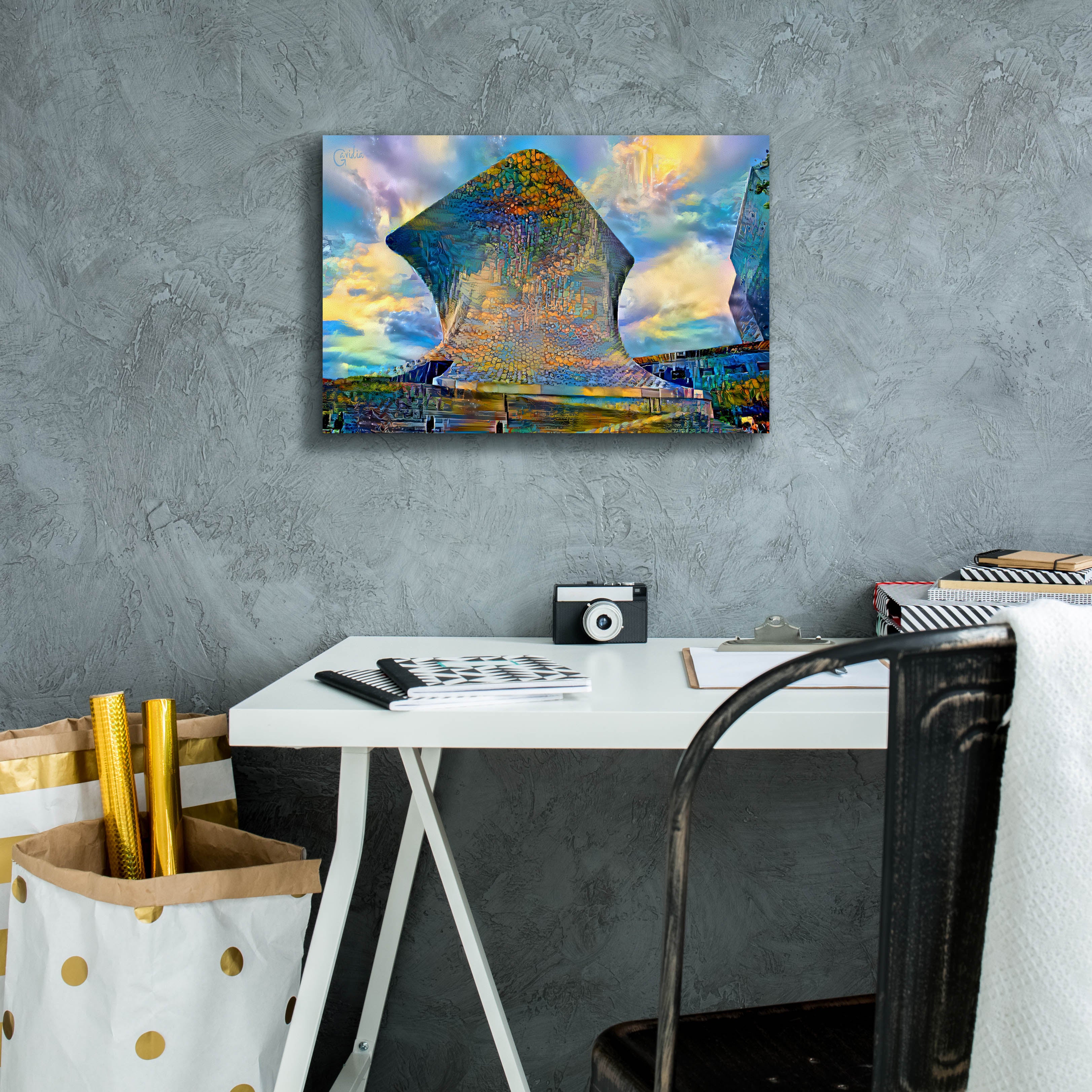 'Mexico City Soumaya Museum' by Pedro Gavidia, Canvas Wall Art,18 x 12