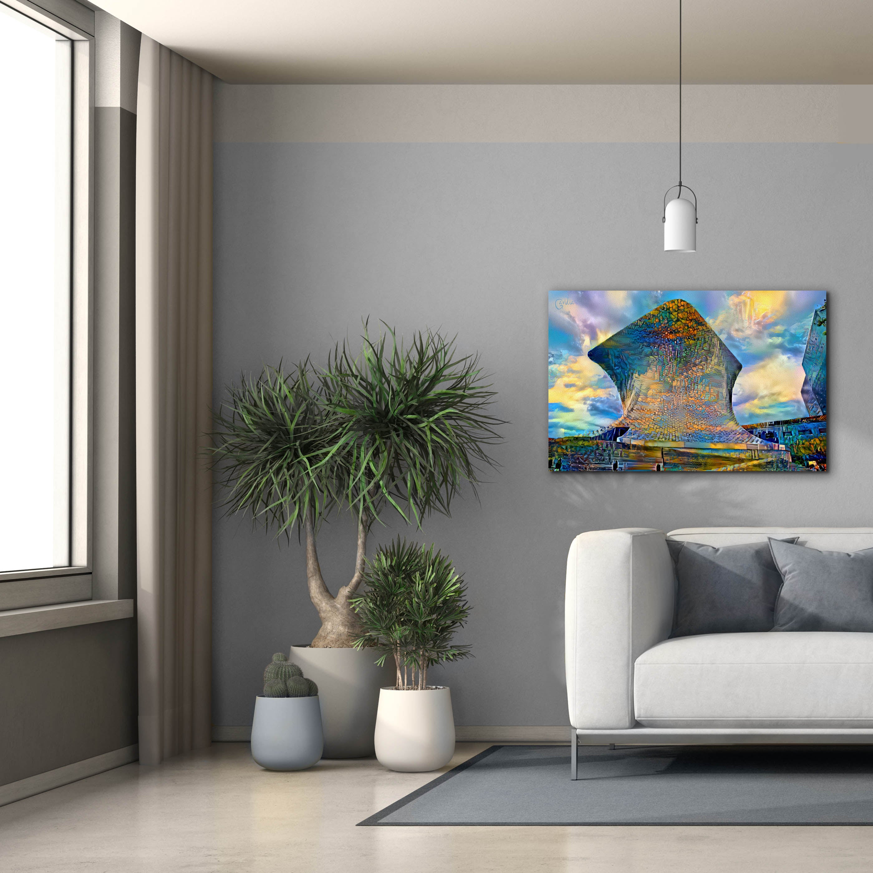 'Mexico City Soumaya Museum' by Pedro Gavidia, Canvas Wall Art,40 x 26