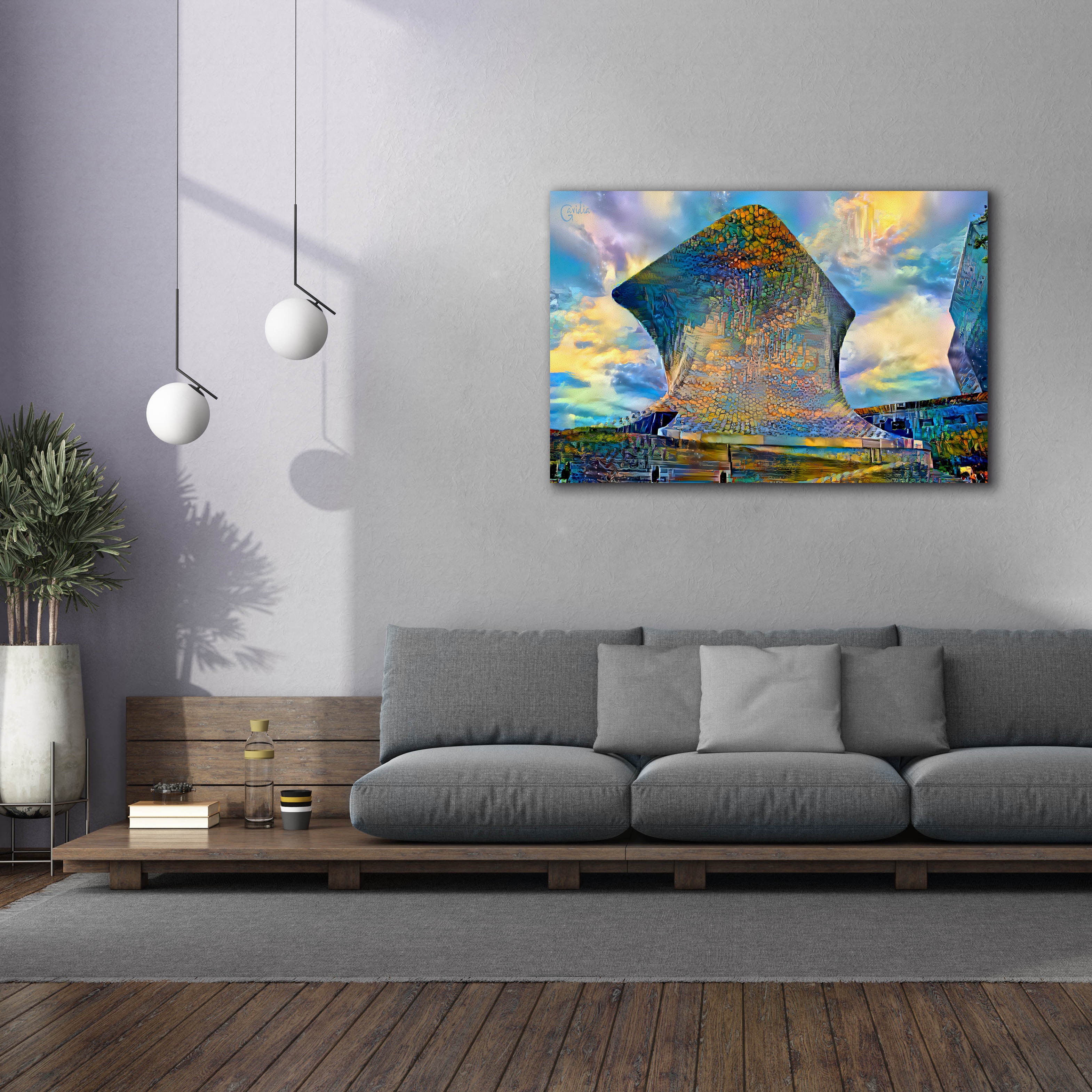 'Mexico City Soumaya Museum' by Pedro Gavidia, Canvas Wall Art,60 x 40