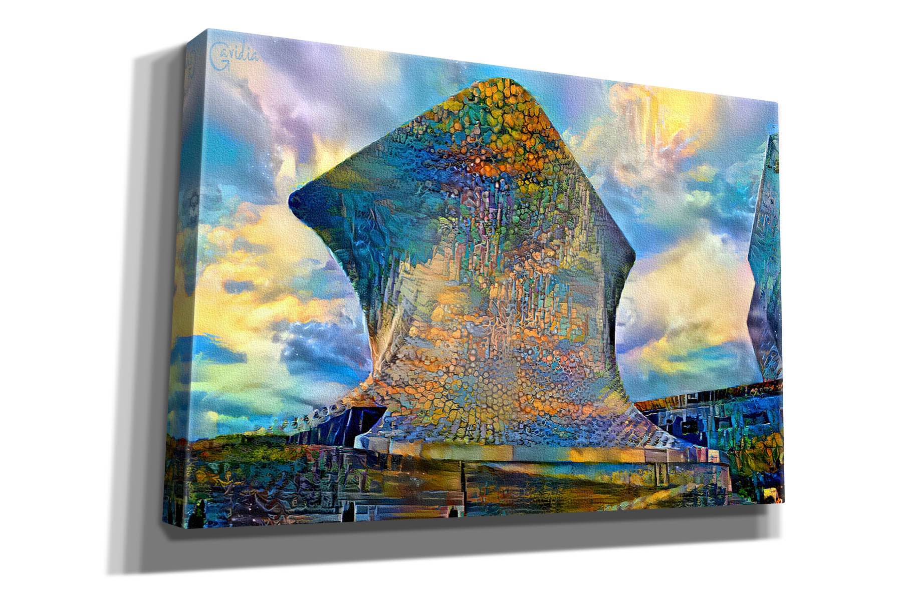 'Mexico City Soumaya Museum' by Pedro Gavidia, Canvas Wall Art