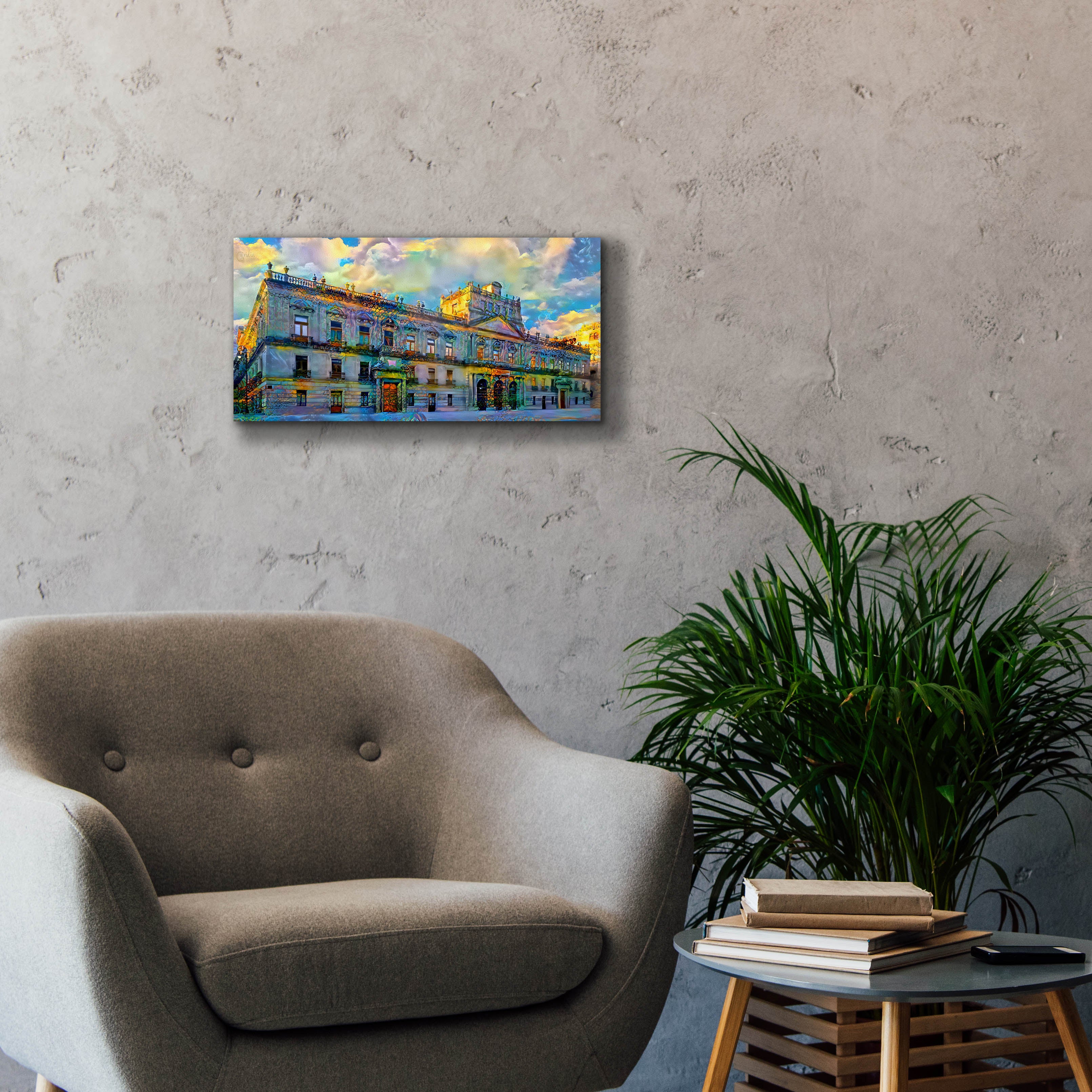 'Mexico City Palace of Mines' by Pedro Gavidia, Canvas Wall Art,24 x 12