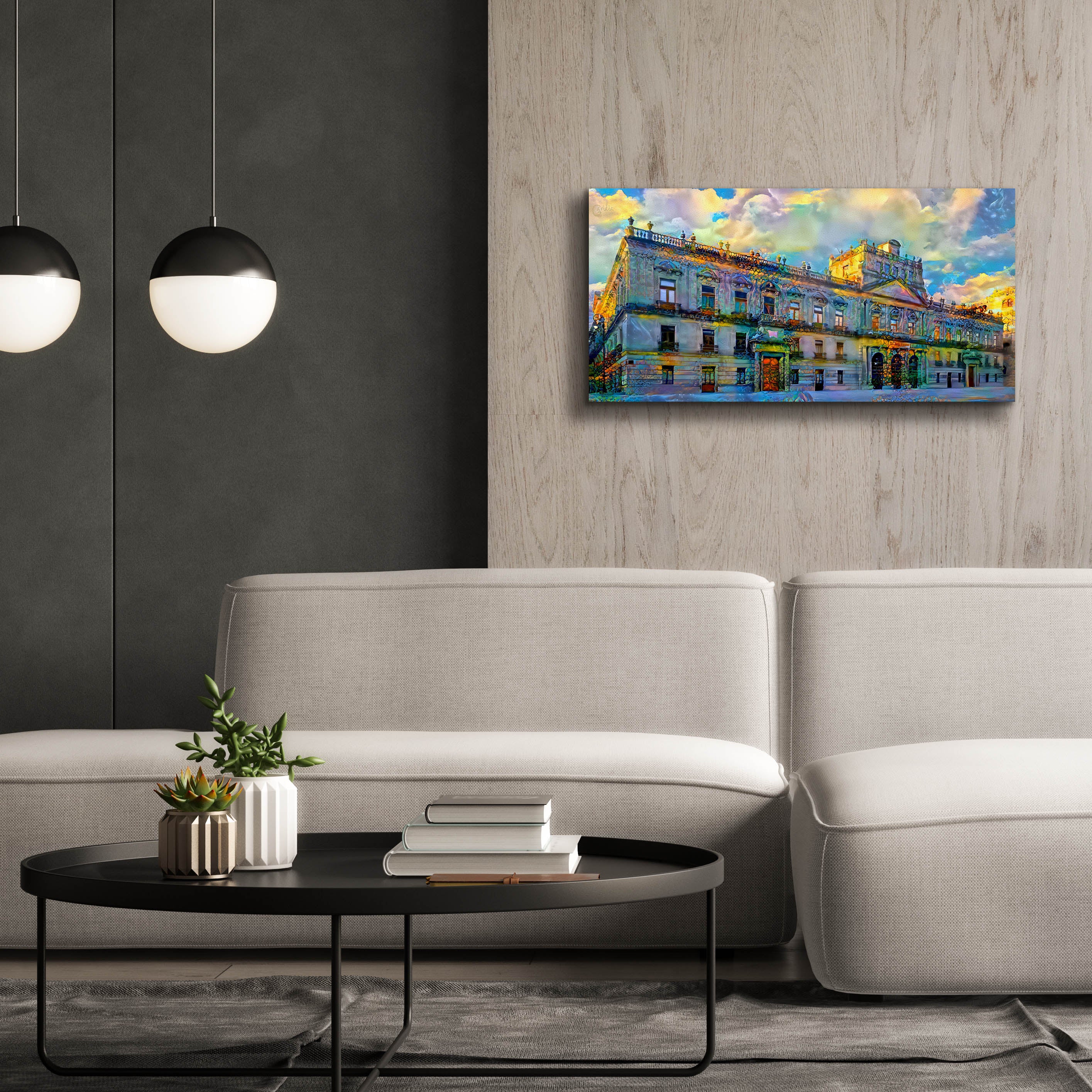 'Mexico City Palace of Mines' by Pedro Gavidia, Canvas Wall Art,40 x 20