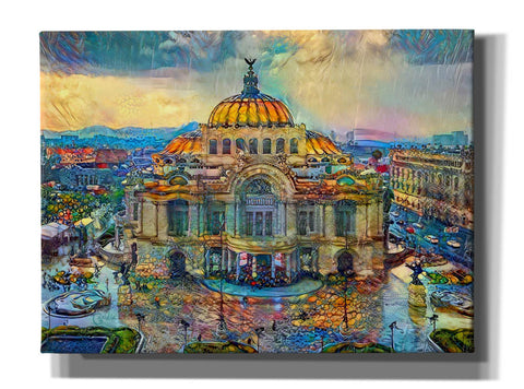 Image of 'Mexico City Palace of Fine Arts in the rain' by Pedro Gavidia, Canvas Wall Art