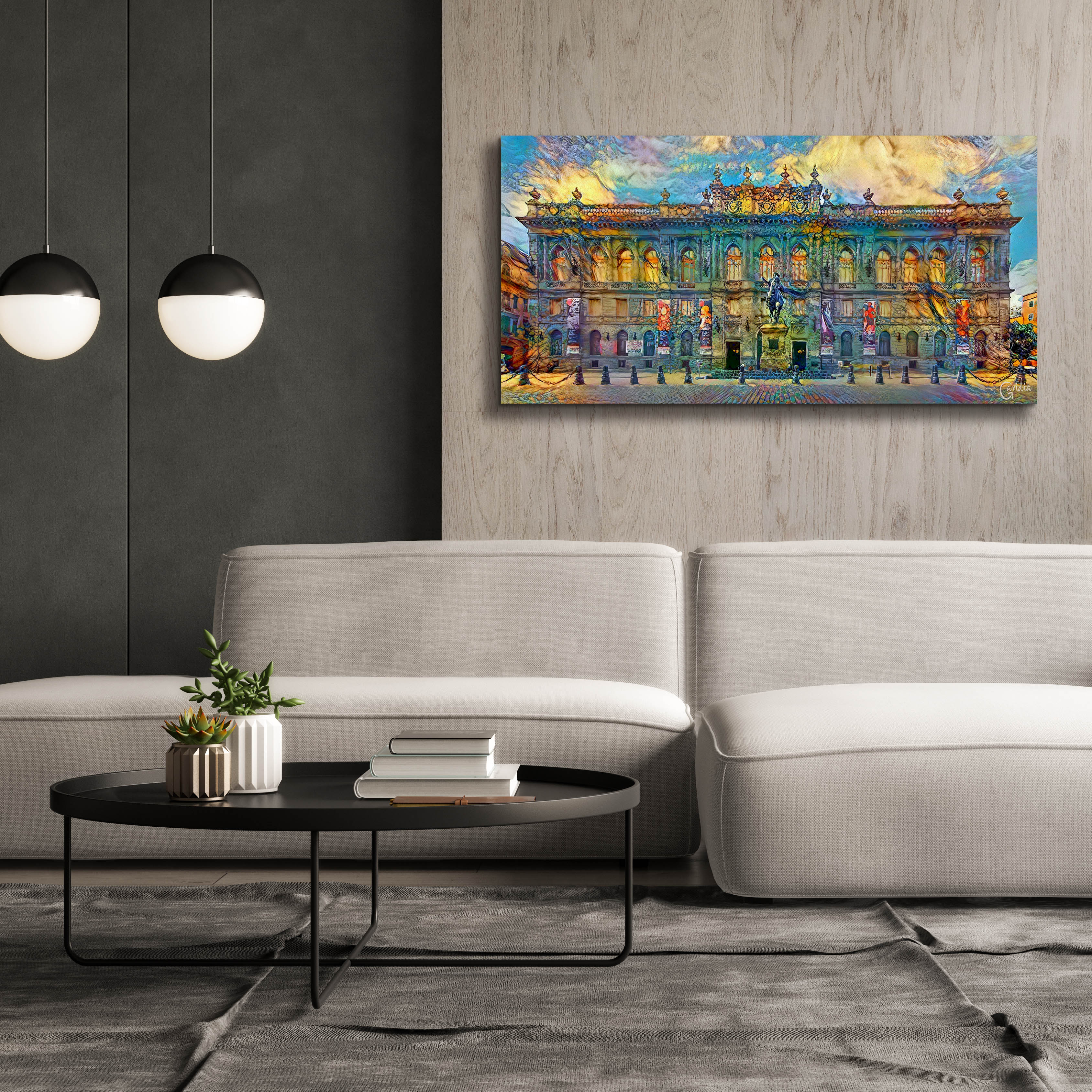 'Mexico City National Museum of Art' by Pedro Gavidia, Canvas Wall Art,60 x 30