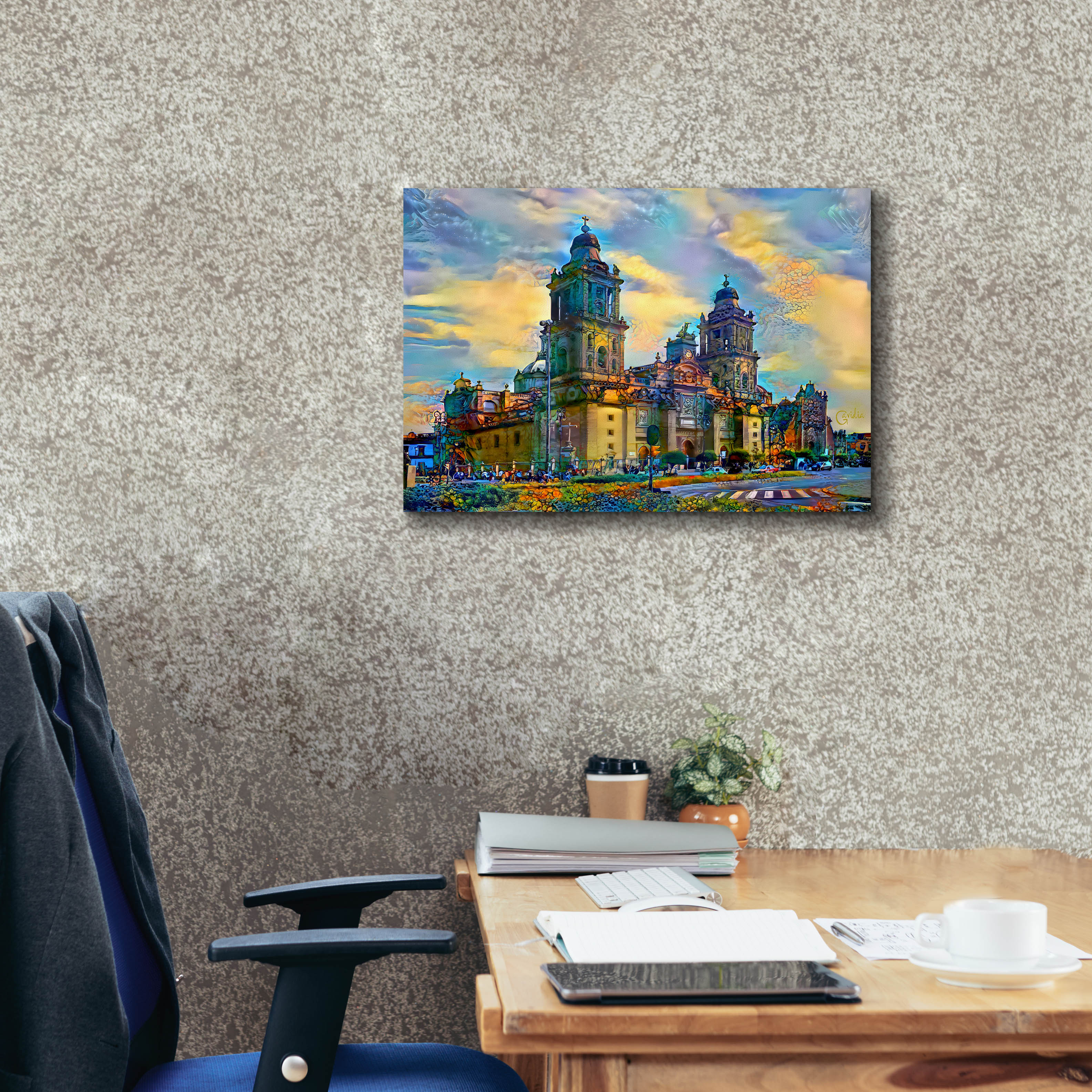 'Mexico City Metropolitan Cathedral' by Pedro Gavidia, Canvas Wall Art,26 x 18