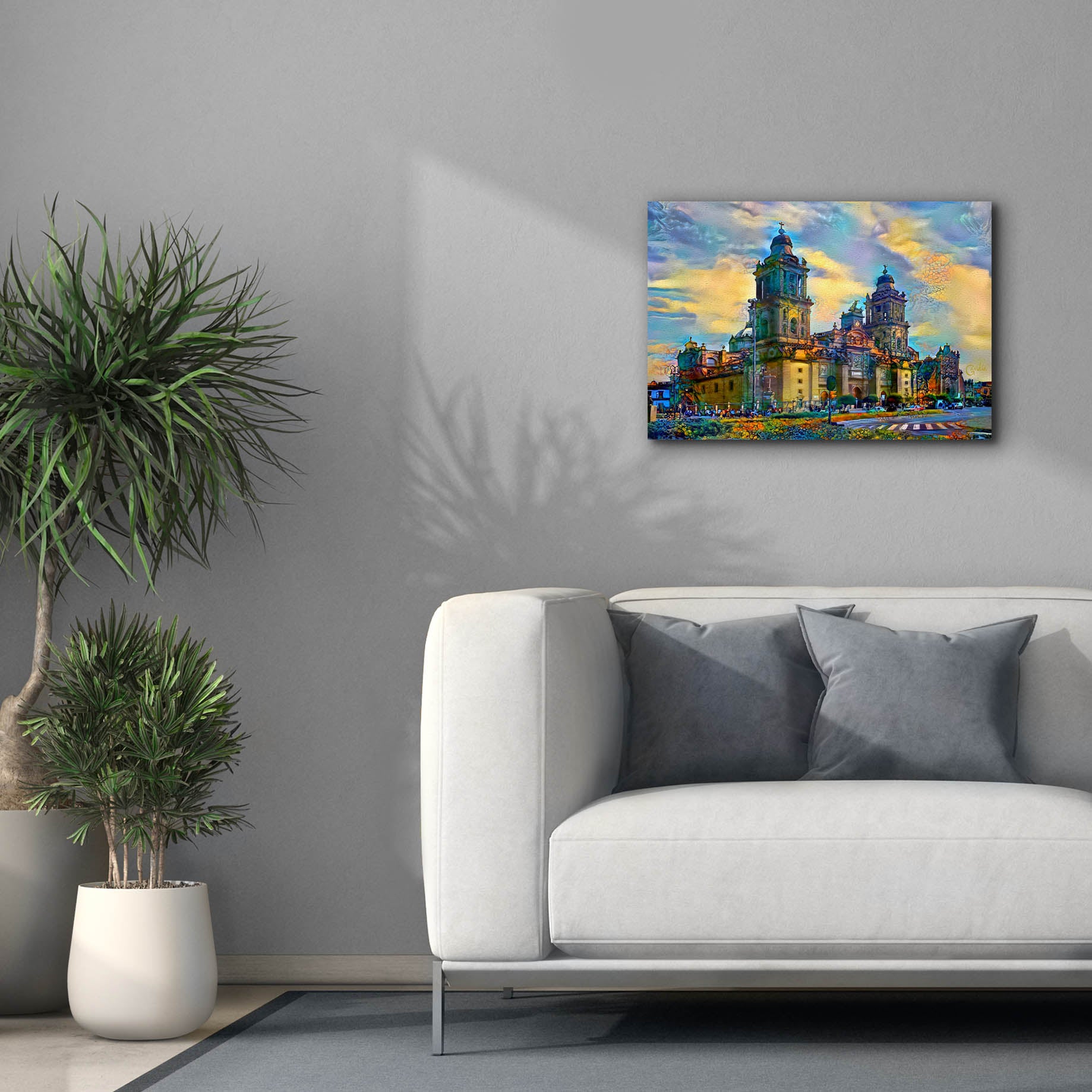 'Mexico City Metropolitan Cathedral' by Pedro Gavidia, Canvas Wall Art,26 x 18