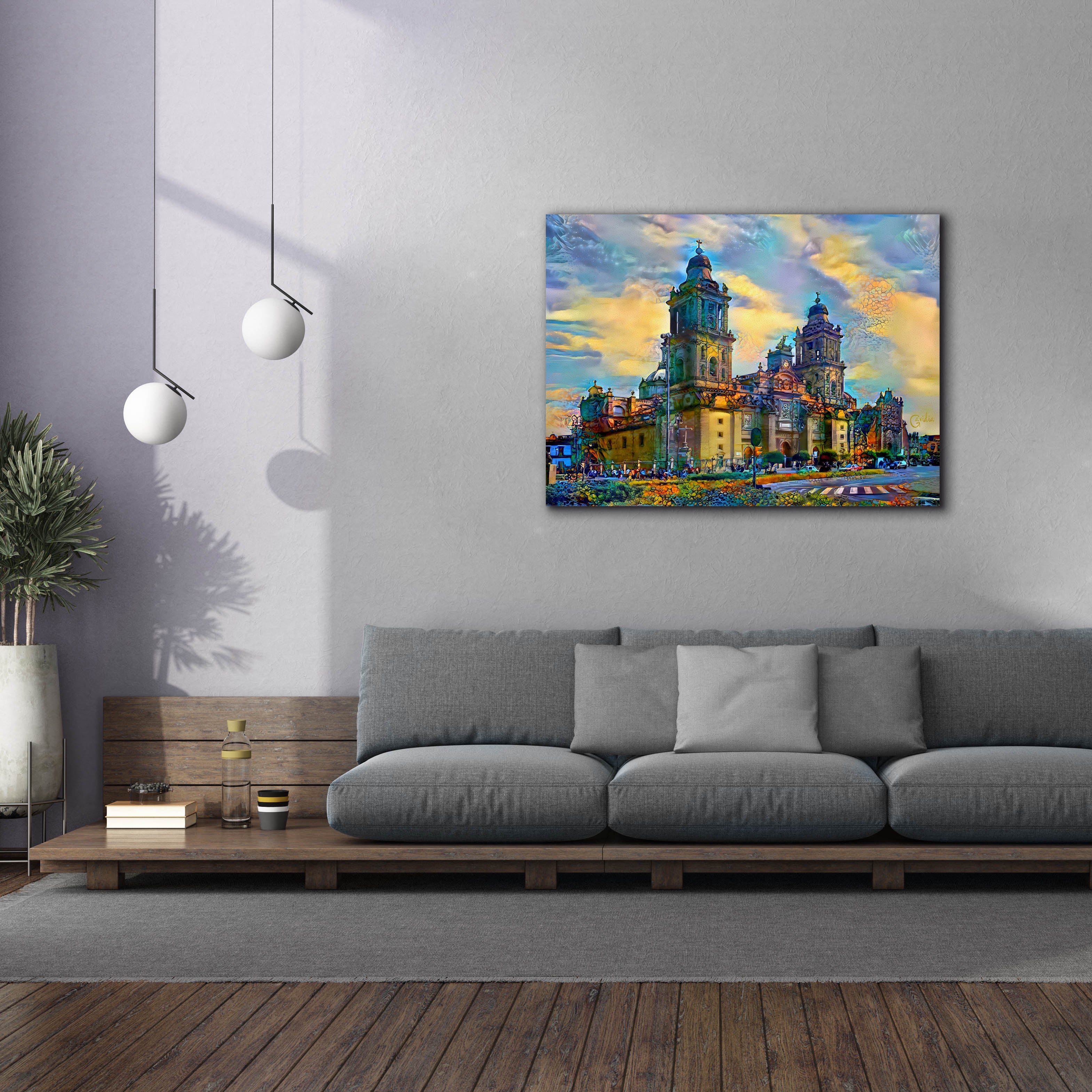 'Mexico City Metropolitan Cathedral' by Pedro Gavidia, Canvas Wall Art,54 x 40