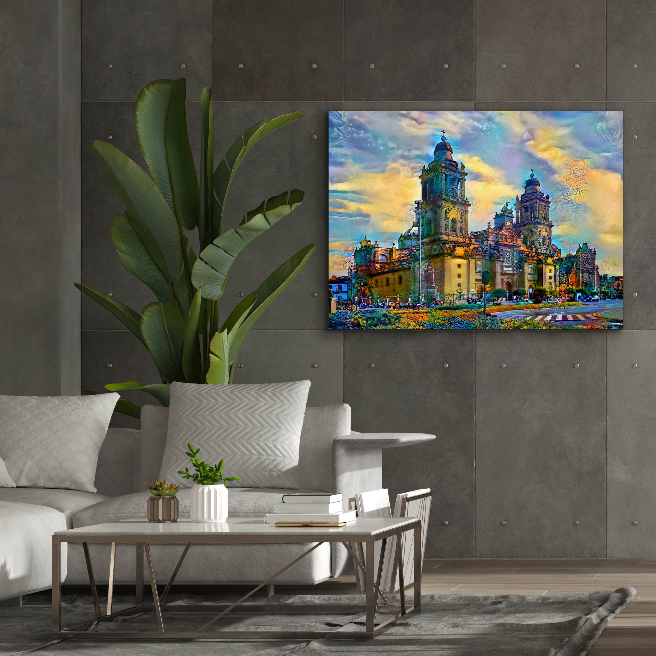 'Mexico City Metropolitan Cathedral' by Pedro Gavidia, Canvas Wall Art,54 x 40