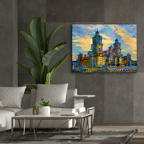 Image of 'Mexico City Metropolitan Cathedral' by Pedro Gavidia, Canvas Wall Art,54 x 40