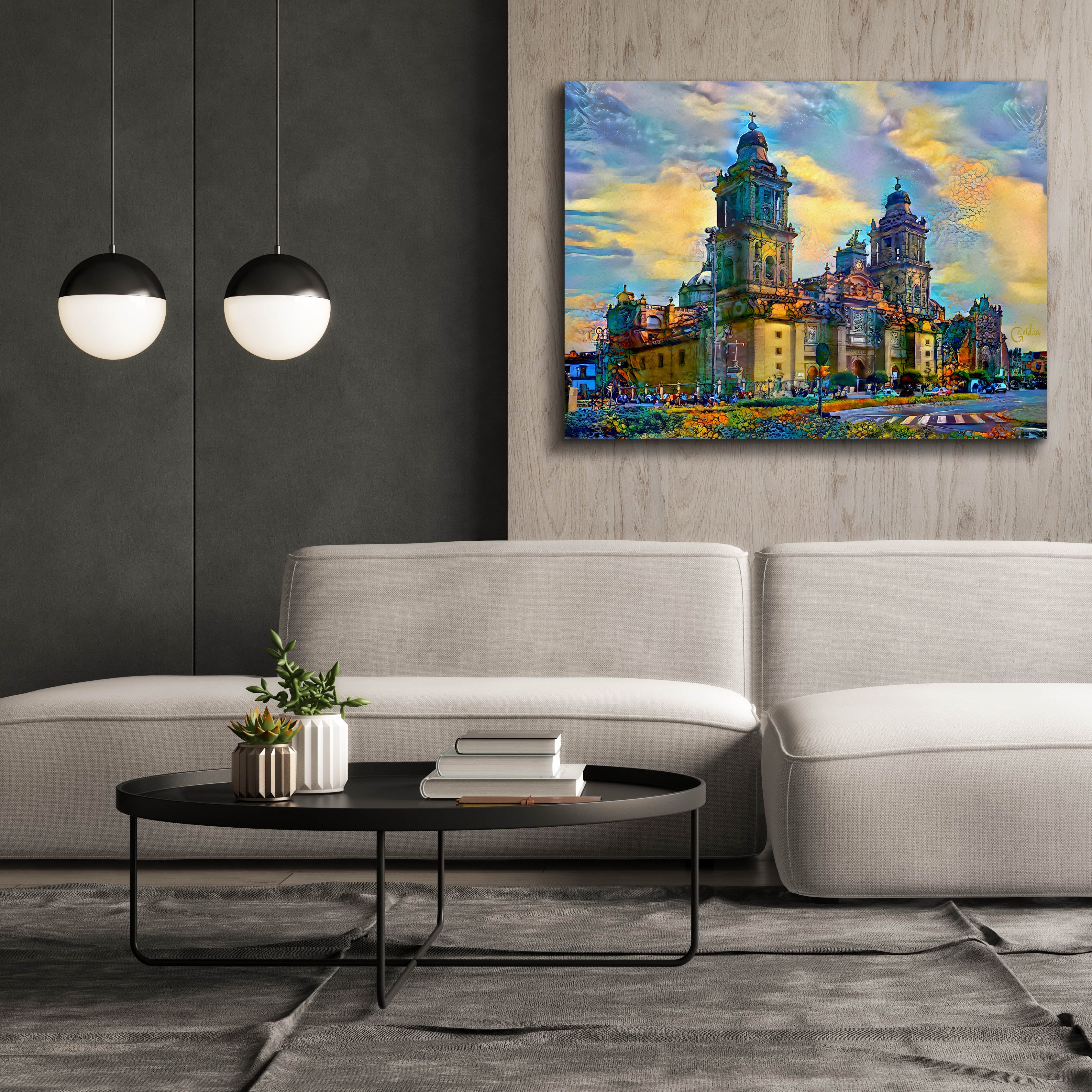 'Mexico City Metropolitan Cathedral' by Pedro Gavidia, Canvas Wall Art,54 x 40