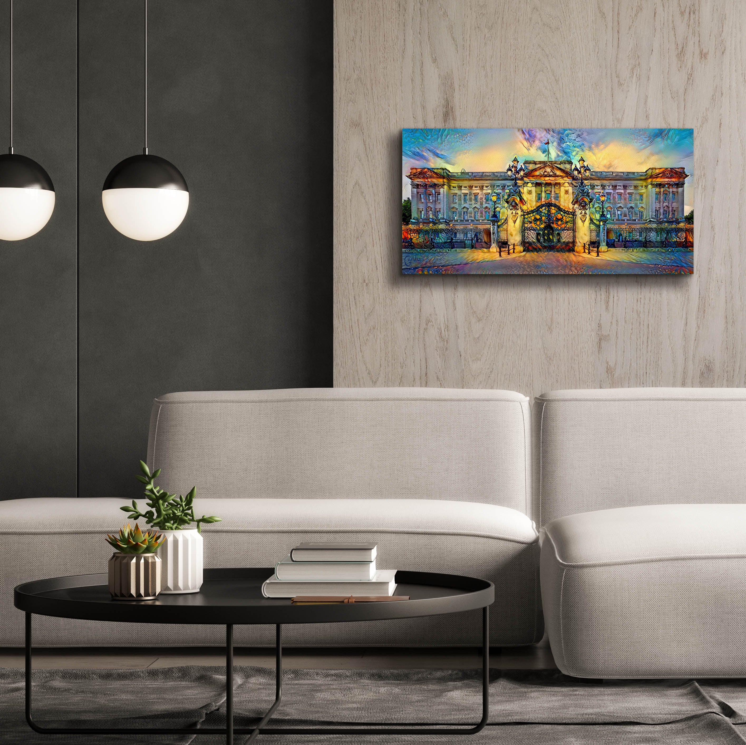 'London England Buckingham Palace' by Pedro Gavidia, Canvas Wall Art,40 x 20