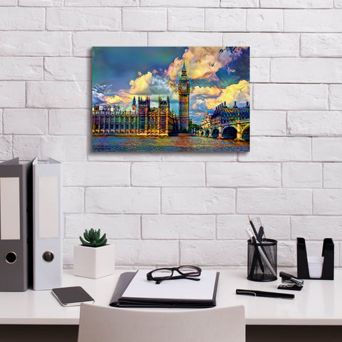 Image of 'London England Big Ben and Parliament' by Pedro Gavidia, Canvas Wall Art,18 x 12