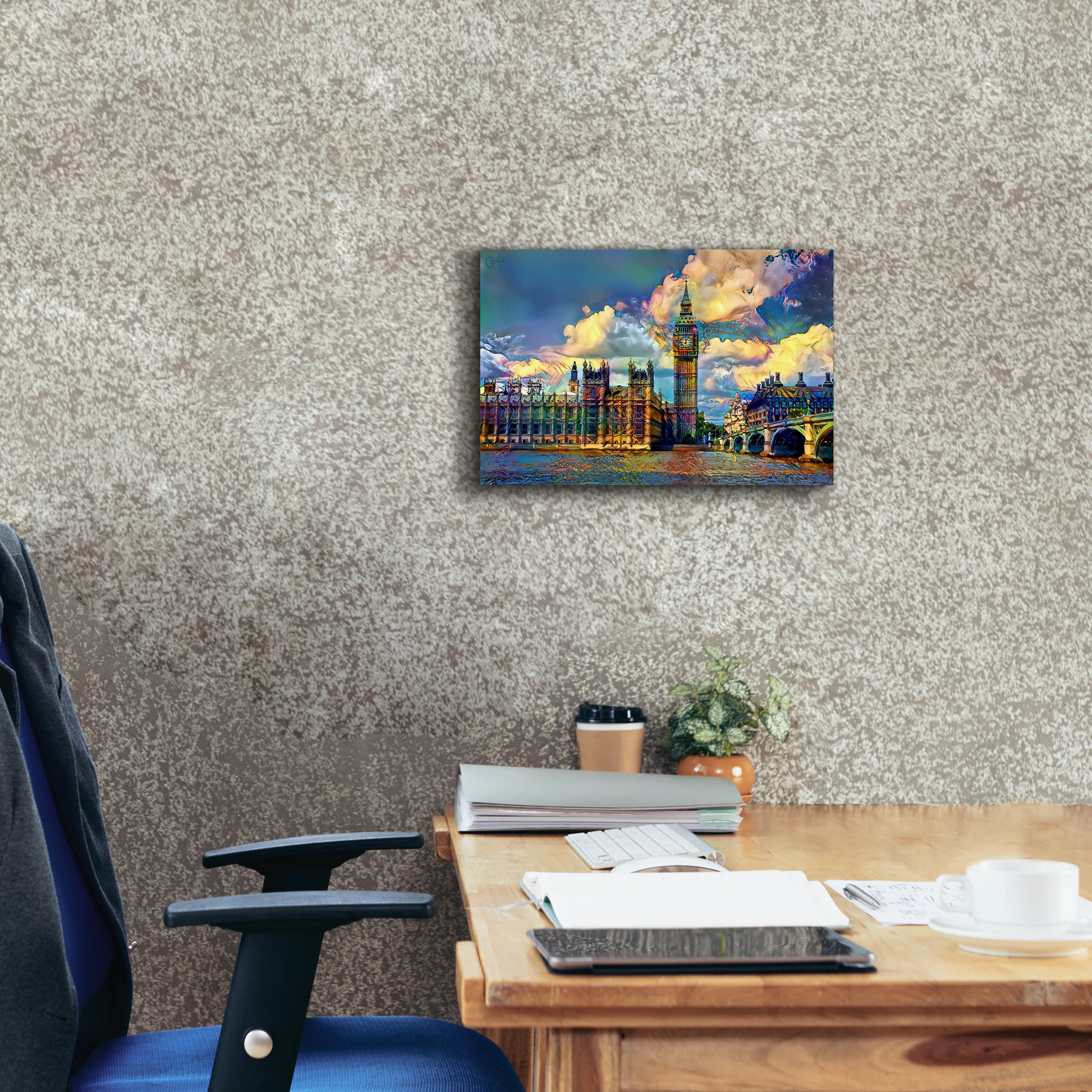 'London England Big Ben and Parliament' by Pedro Gavidia, Canvas Wall Art,18 x 12