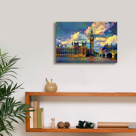 Image of 'London England Big Ben and Parliament' by Pedro Gavidia, Canvas Wall Art,18 x 12