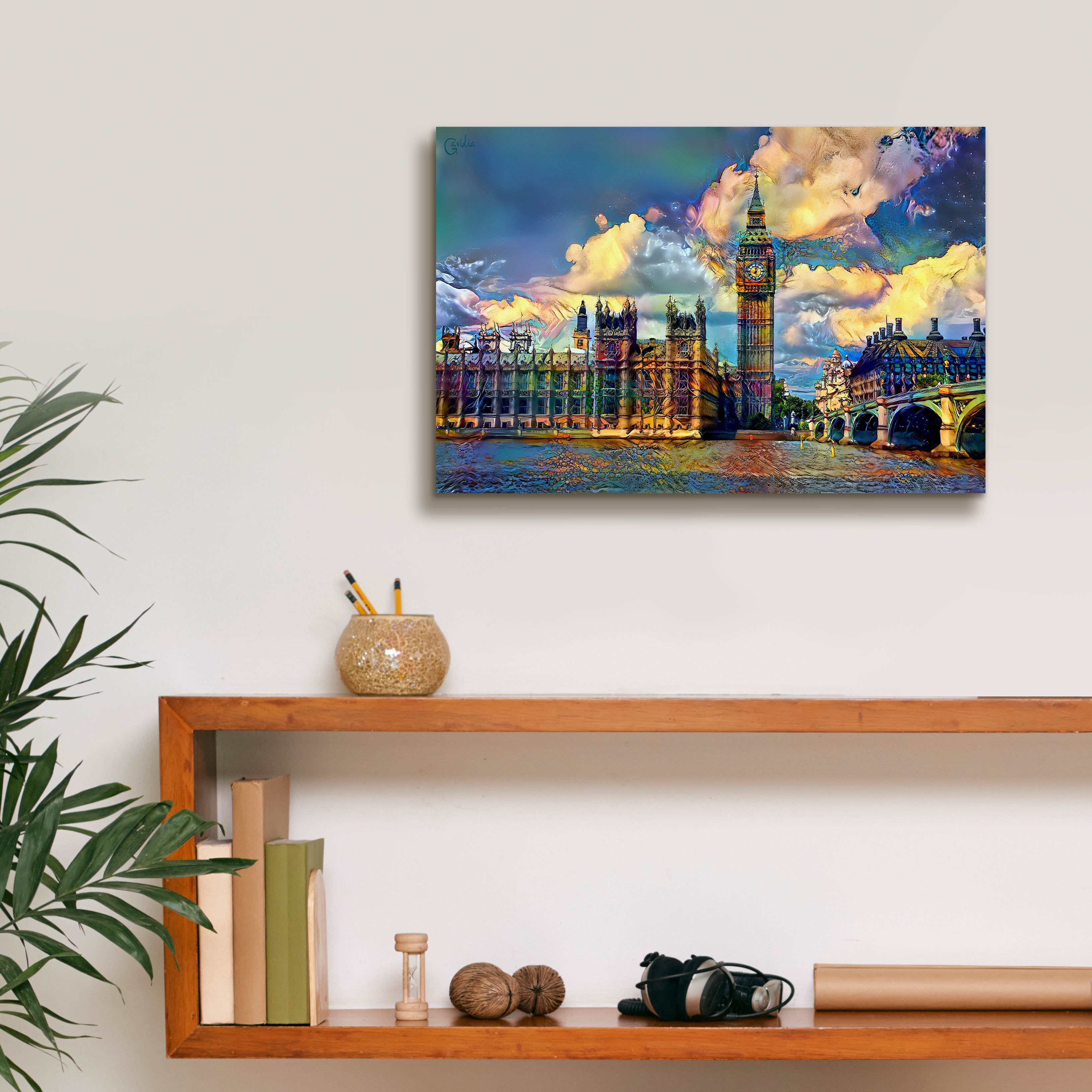 'London England Big Ben and Parliament' by Pedro Gavidia, Canvas Wall Art,18 x 12