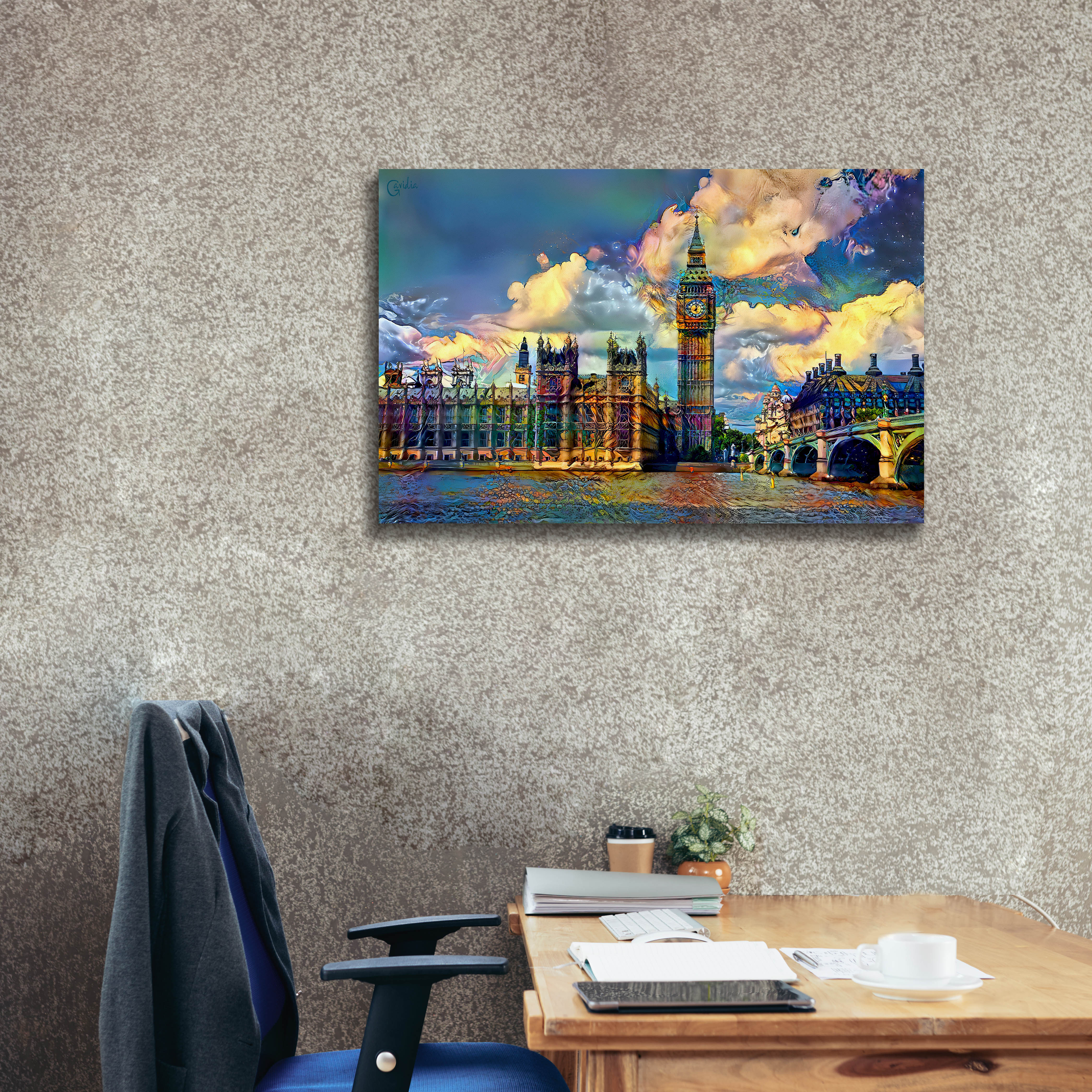 'London England Big Ben and Parliament' by Pedro Gavidia, Canvas Wall Art,40 x 26