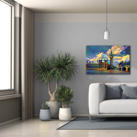 Image of 'London England Big Ben and Parliament' by Pedro Gavidia, Canvas Wall Art,40 x 26