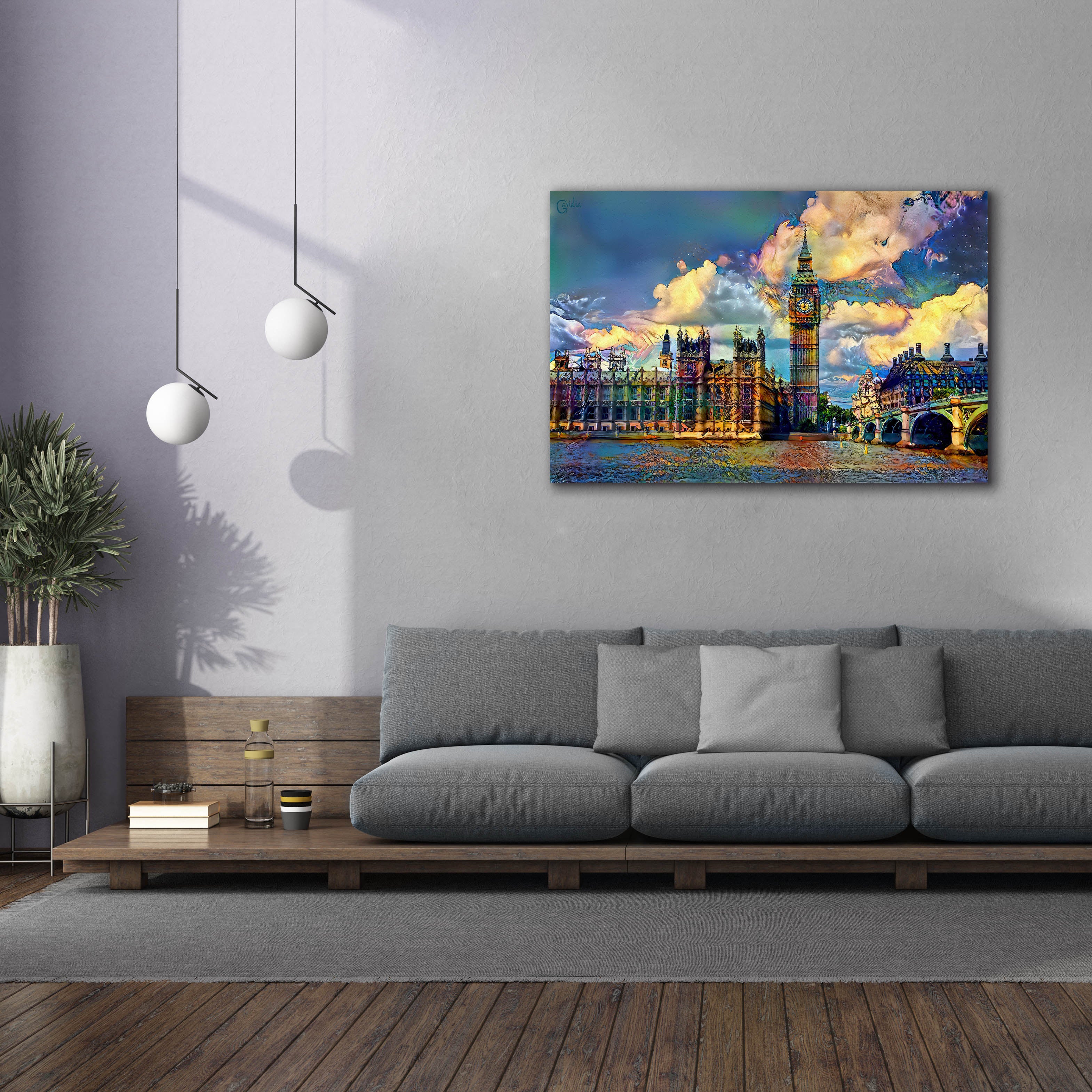 'London England Big Ben and Parliament' by Pedro Gavidia, Canvas Wall Art,60 x 40