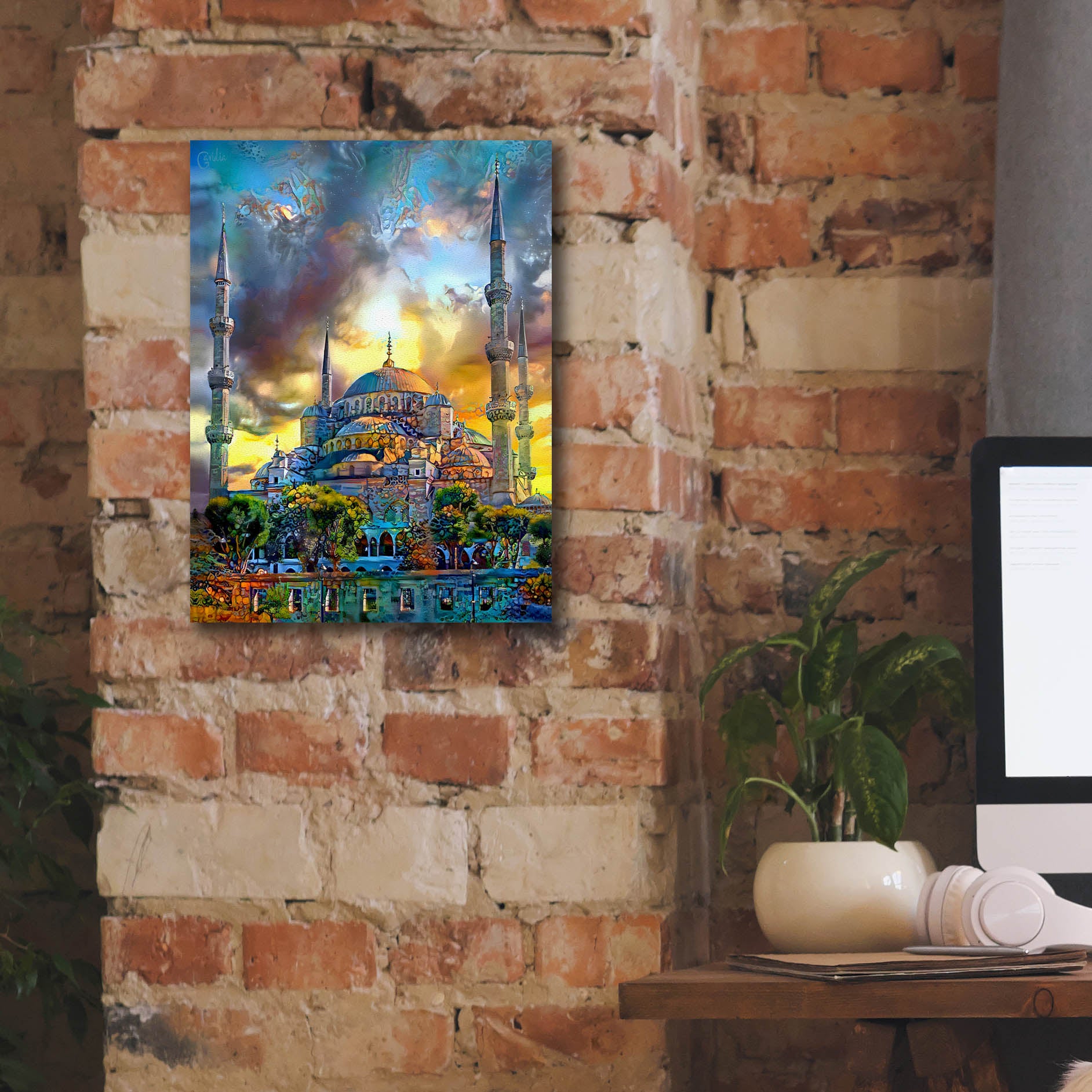 'Istanbul Turkey Blue Mosque' by Pedro Gavidia, Canvas Wall Art,12 x 16