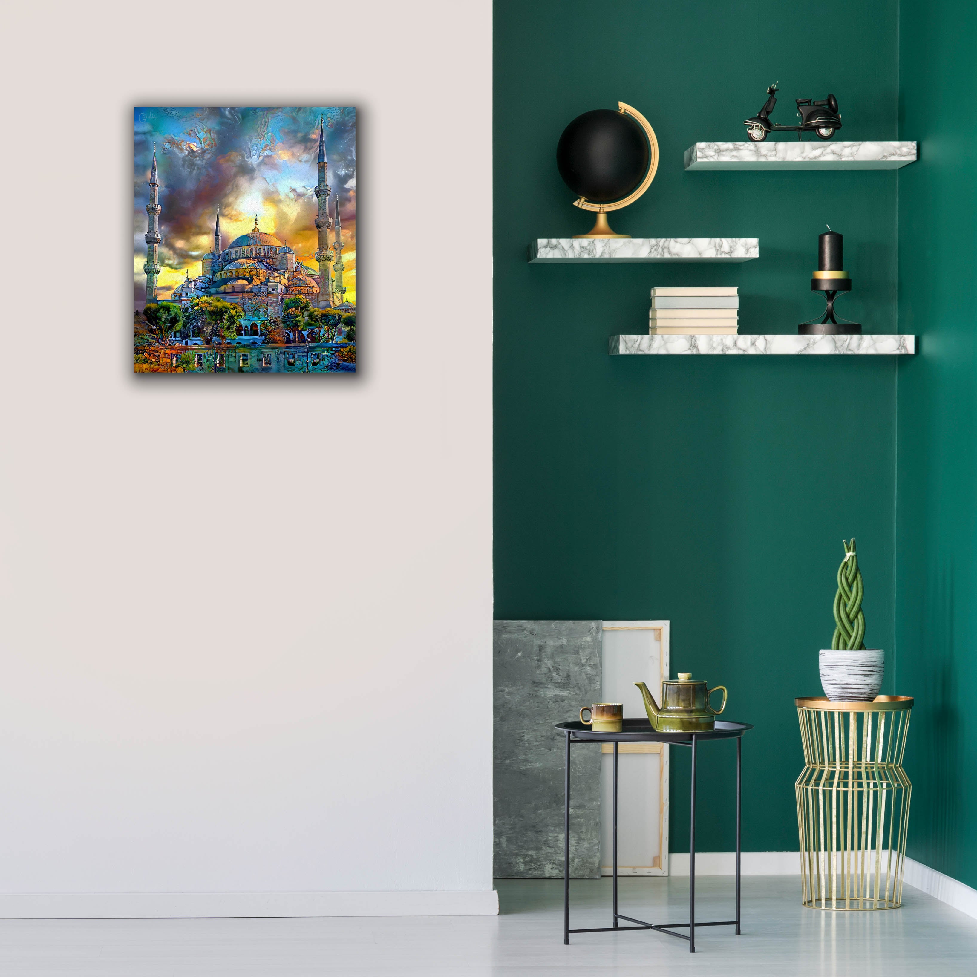 'Istanbul Turkey Blue Mosque' by Pedro Gavidia, Canvas Wall Art,20 x 24