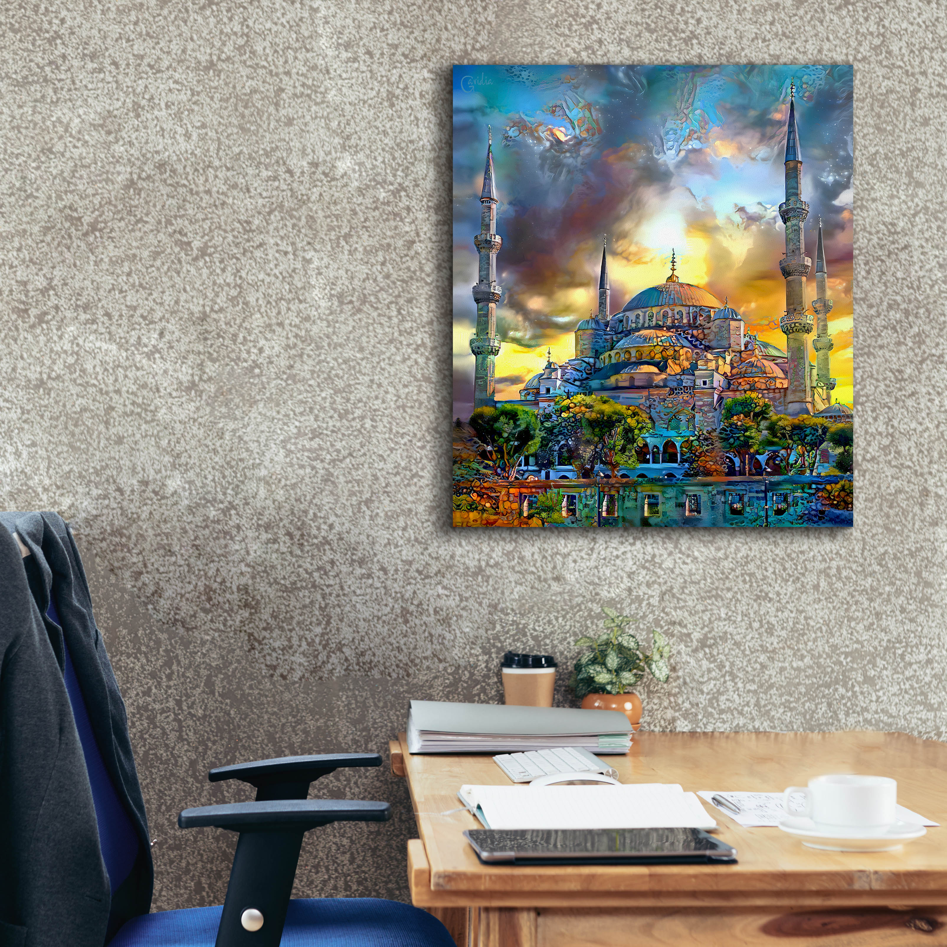 'Istanbul Turkey Blue Mosque' by Pedro Gavidia, Canvas Wall Art,26 x 30