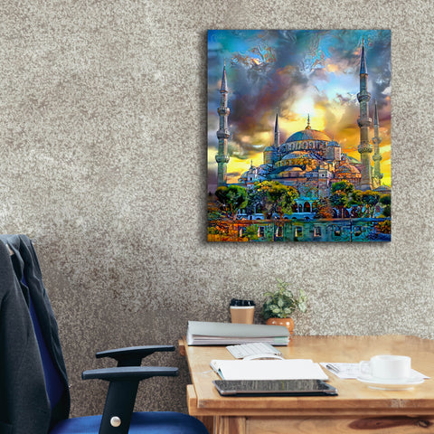 Image of 'Istanbul Turkey Blue Mosque' by Pedro Gavidia, Canvas Wall Art,26 x 30