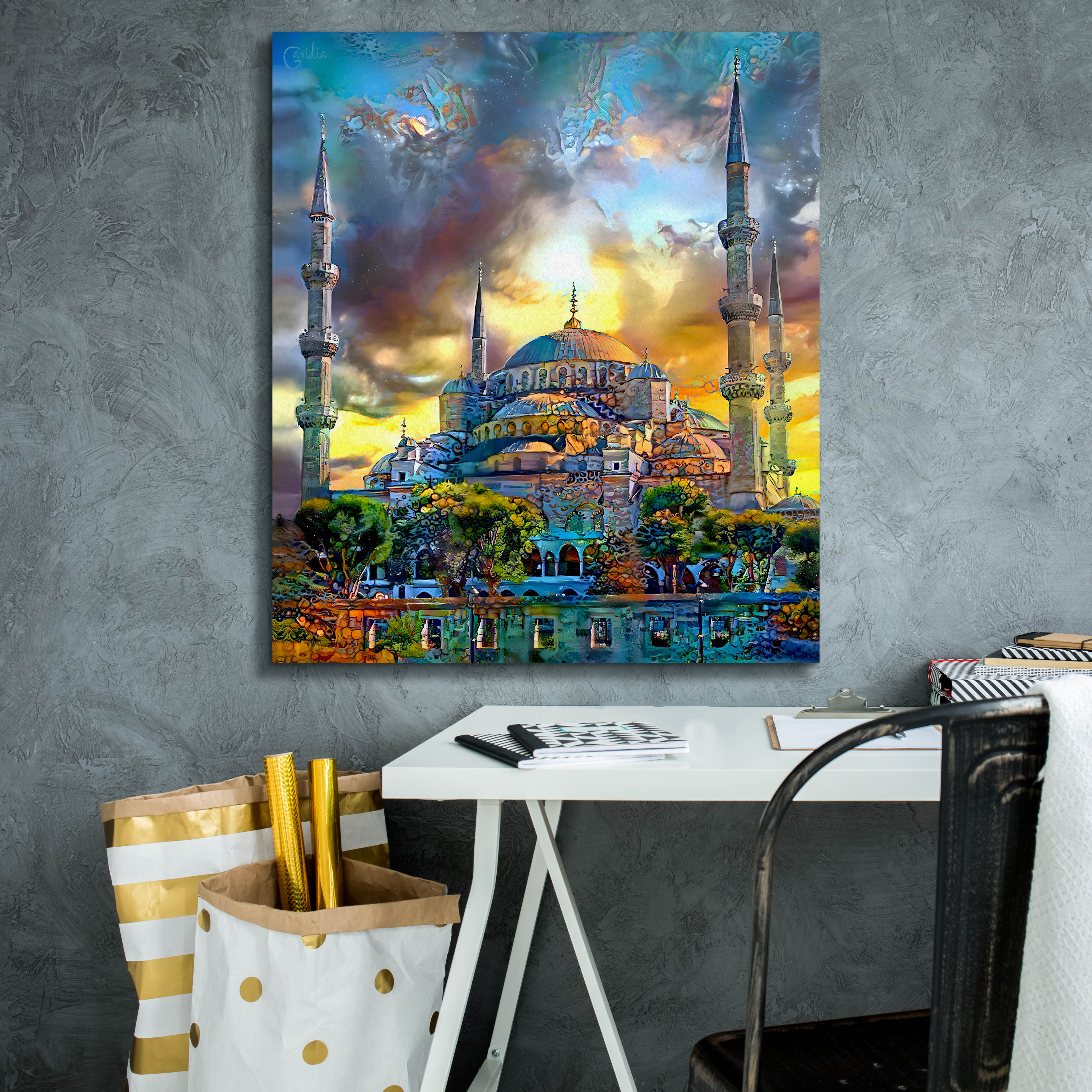 'Istanbul Turkey Blue Mosque' by Pedro Gavidia, Canvas Wall Art,26 x 30