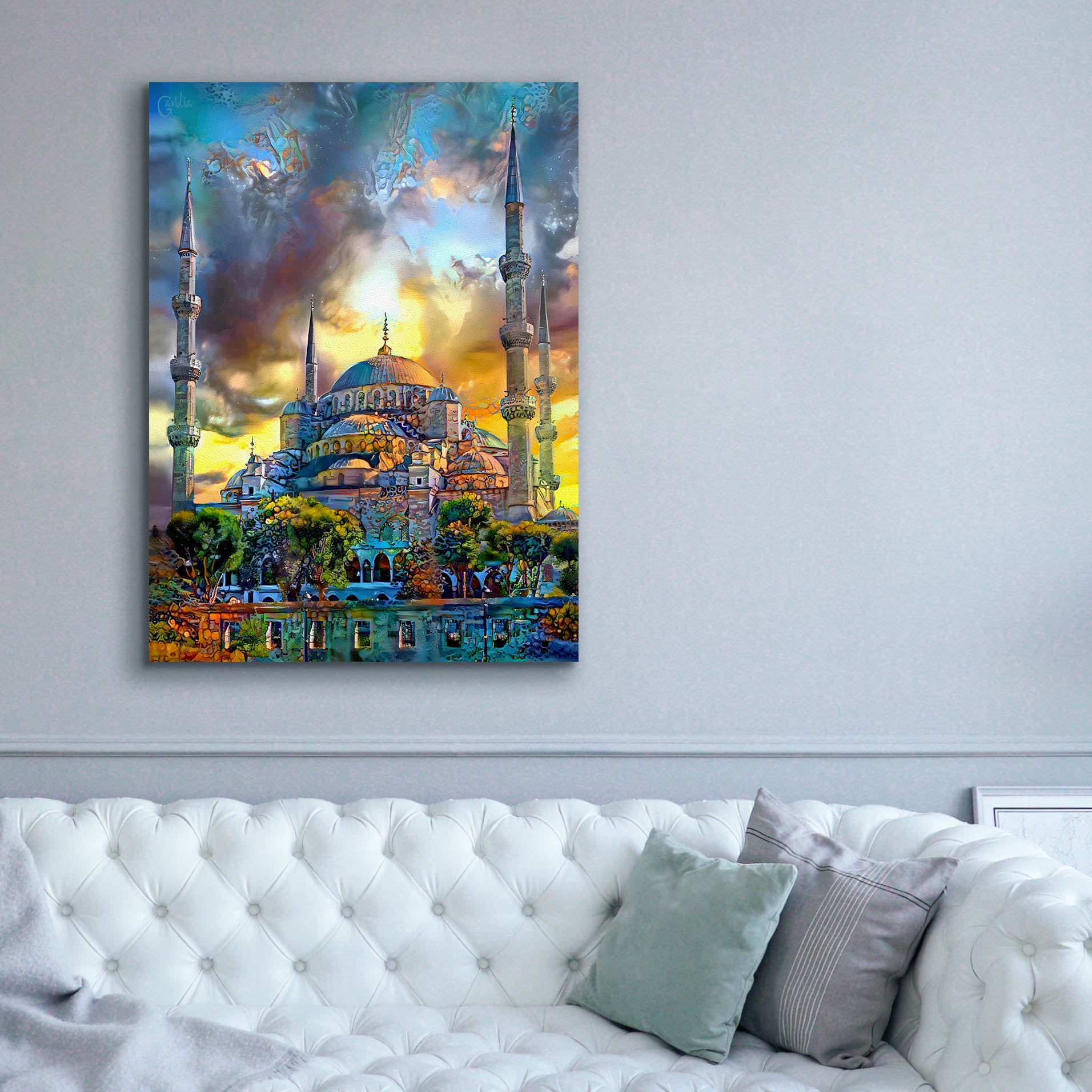 'Istanbul Turkey Blue Mosque' by Pedro Gavidia, Canvas Wall Art,40 x 54