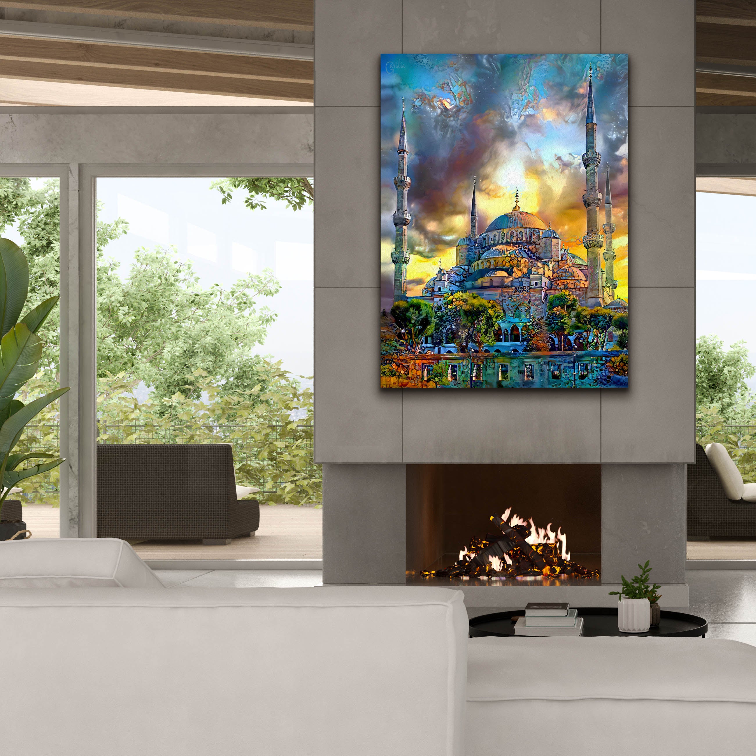 'Istanbul Turkey Blue Mosque' by Pedro Gavidia, Canvas Wall Art,40 x 54