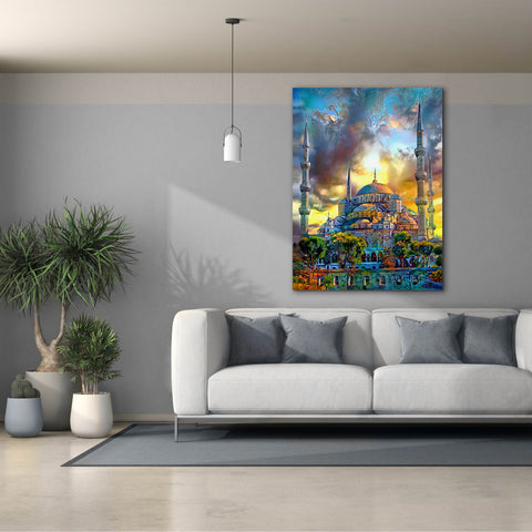 Image of 'Istanbul Turkey Blue Mosque' by Pedro Gavidia, Canvas Wall Art,40 x 54