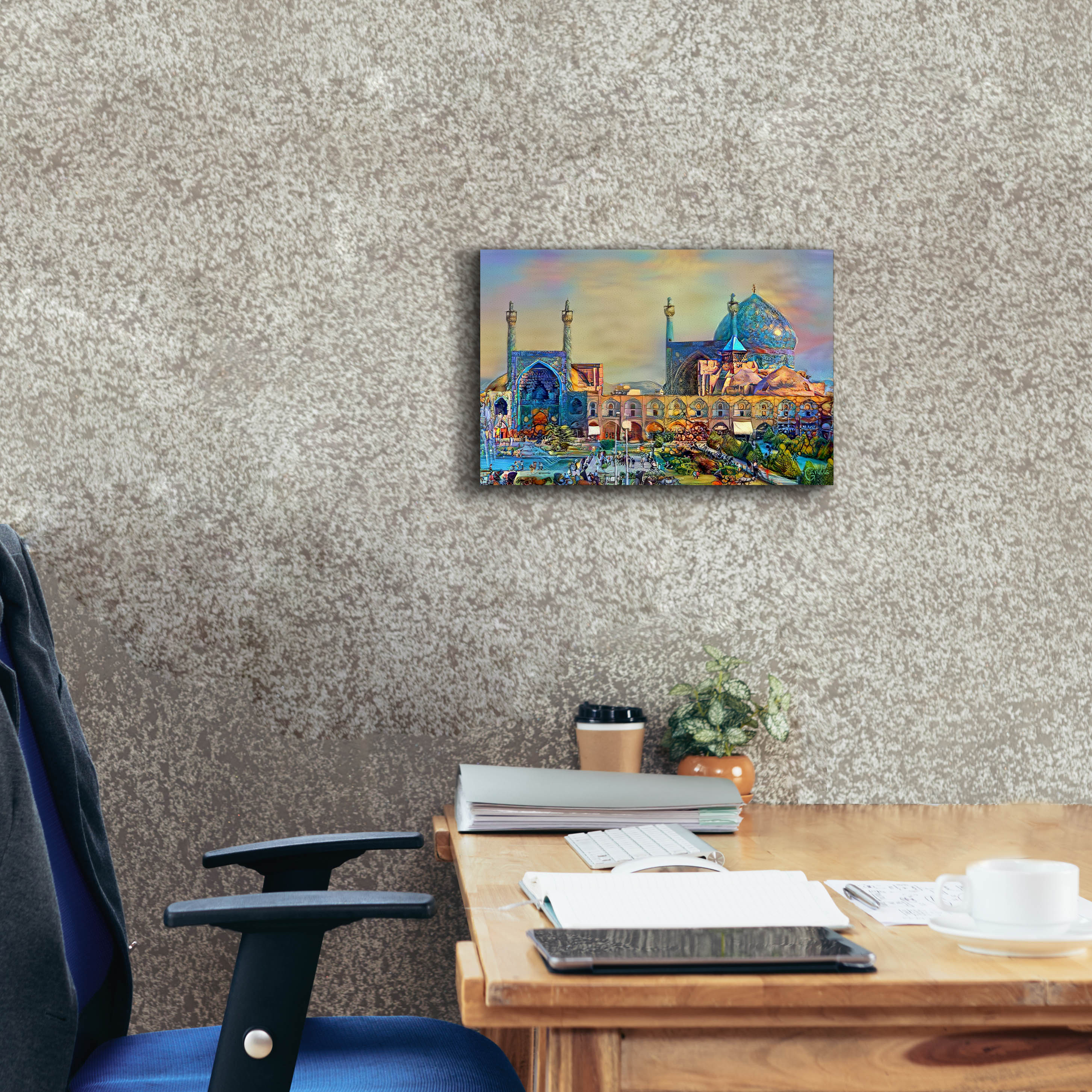 'Isfahan Iran Imam Khomeini Mosque' by Pedro Gavidia, Canvas Wall Art,18 x 12