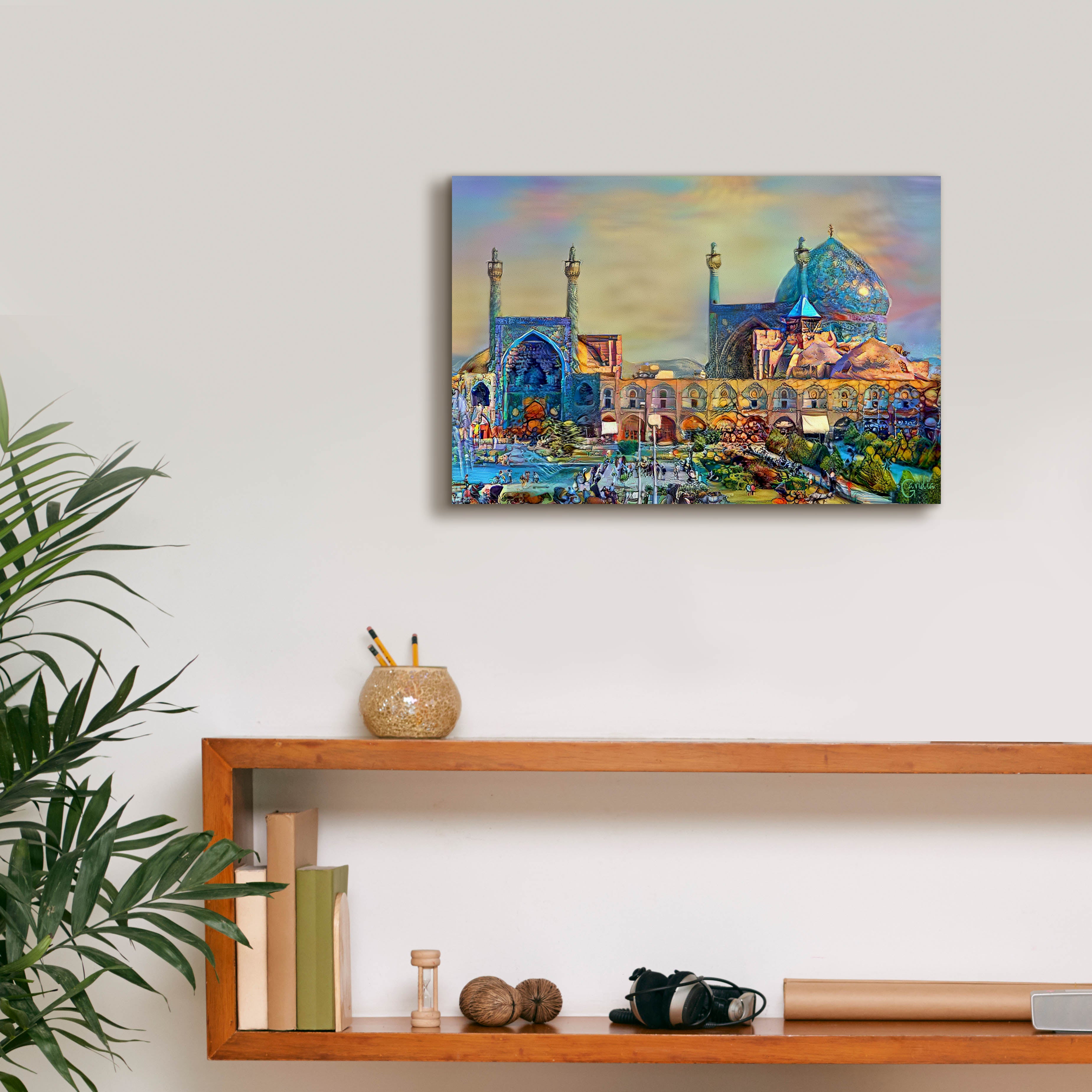 'Isfahan Iran Imam Khomeini Mosque' by Pedro Gavidia, Canvas Wall Art,18 x 12