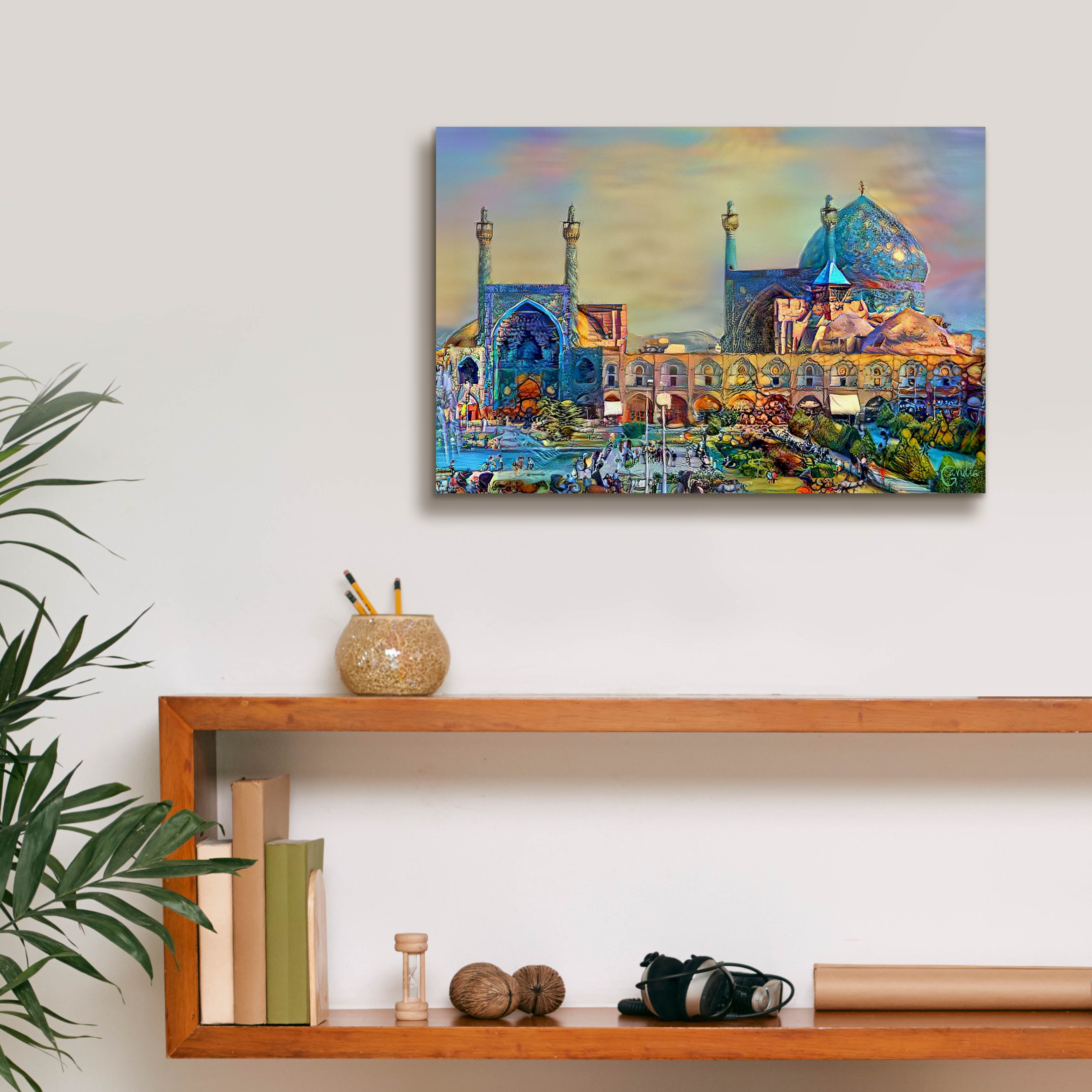 'Isfahan Iran Imam Khomeini Mosque' by Pedro Gavidia, Canvas Wall Art,18 x 12