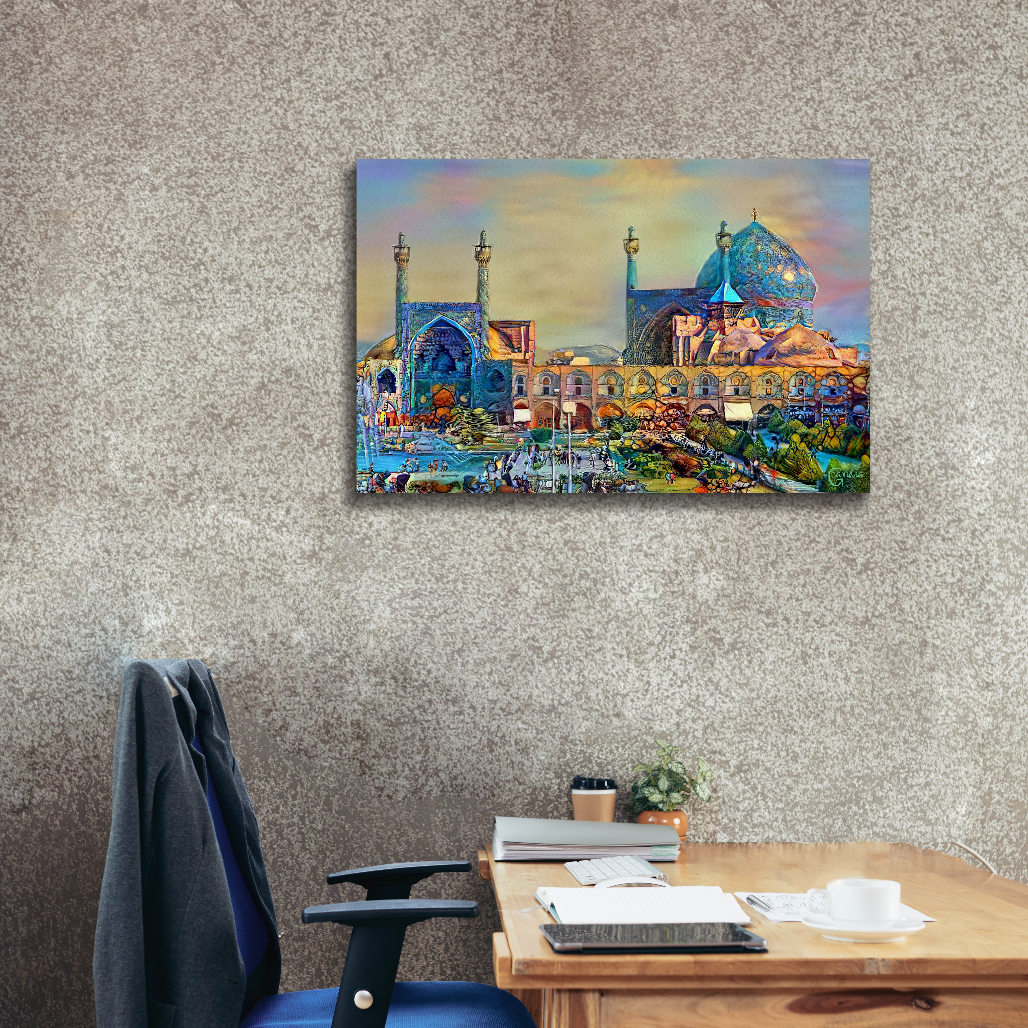 'Isfahan Iran Imam Khomeini Mosque' by Pedro Gavidia, Canvas Wall Art,40 x 26