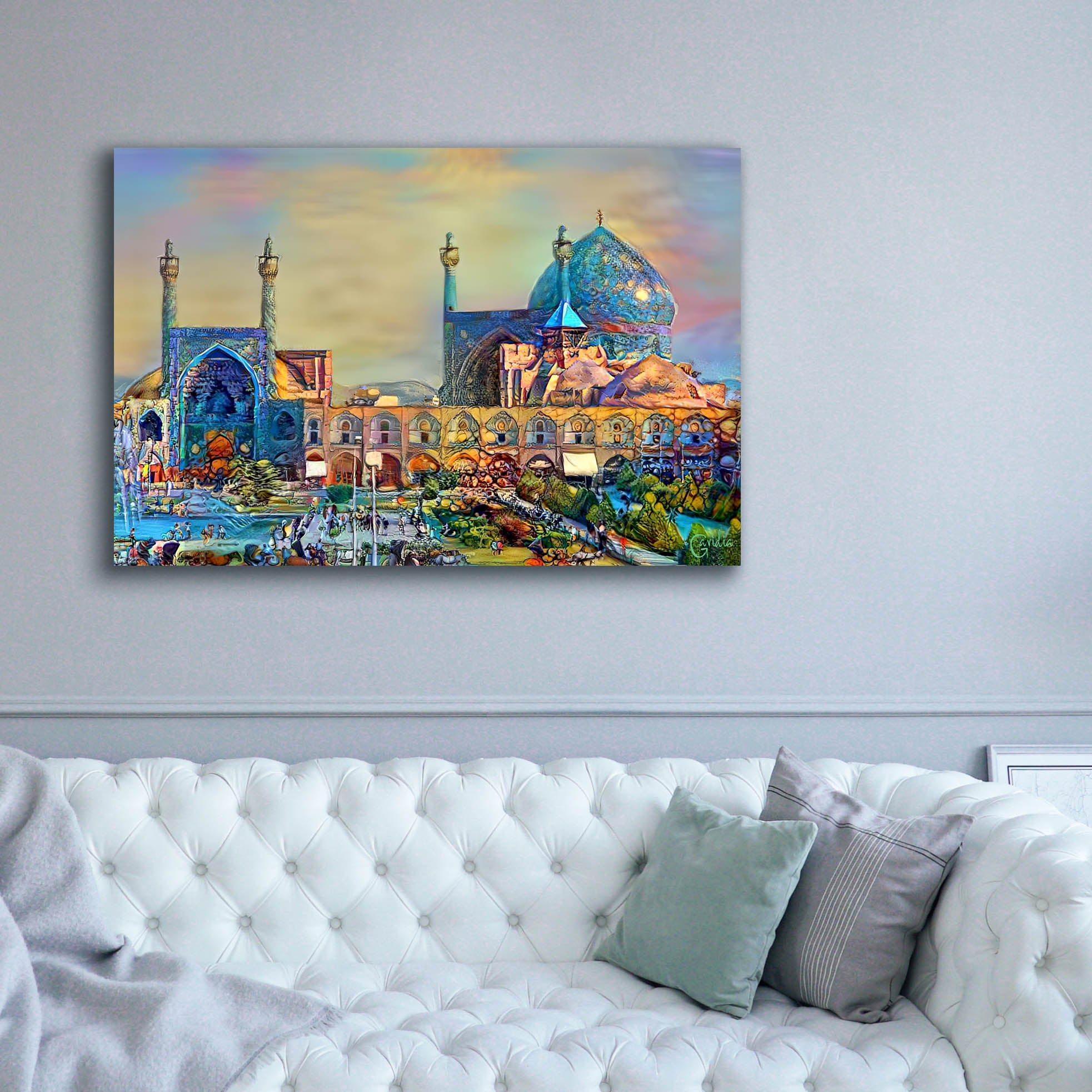 'Isfahan Iran Imam Khomeini Mosque' by Pedro Gavidia, Canvas Wall Art,60 x 40