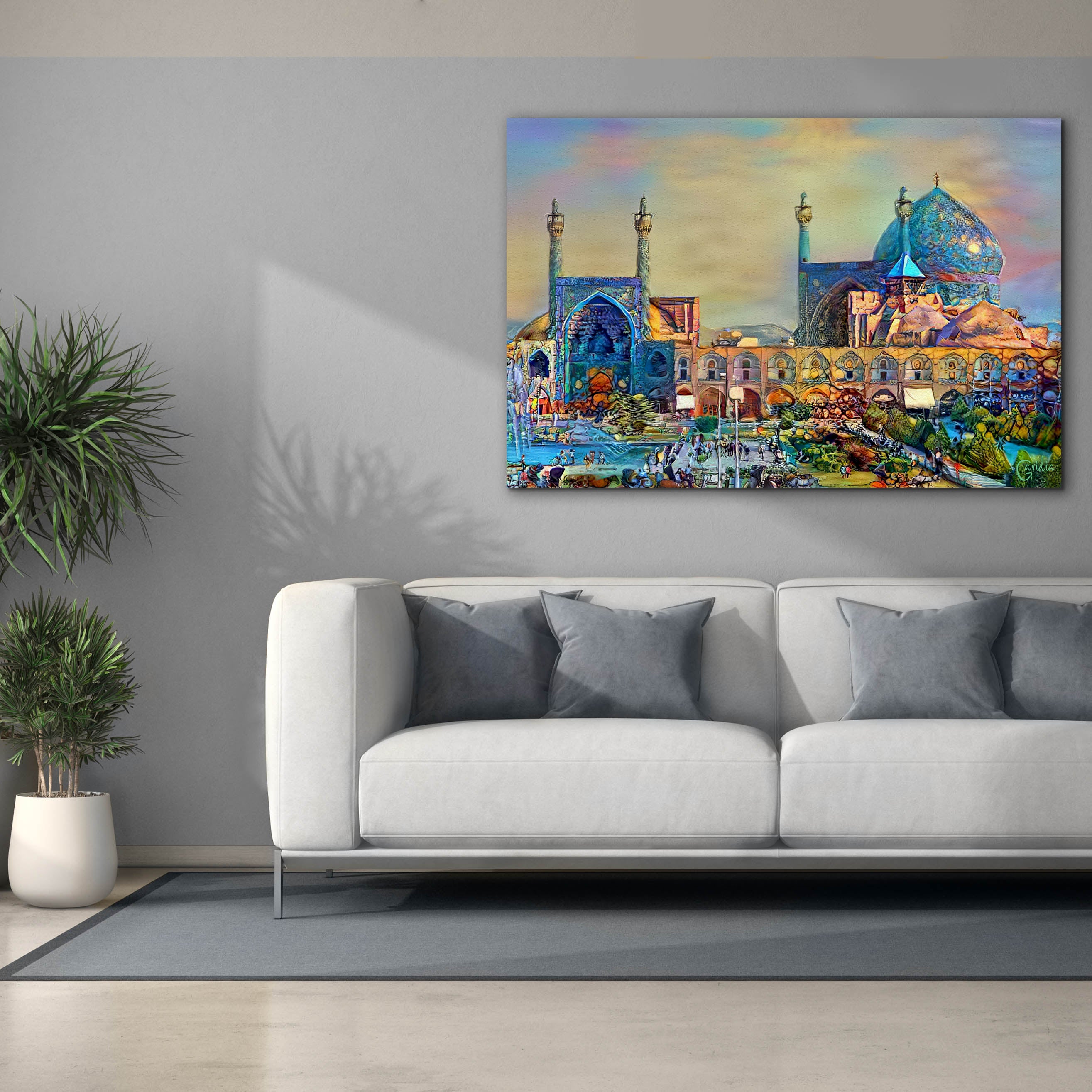 'Isfahan Iran Imam Khomeini Mosque' by Pedro Gavidia, Canvas Wall Art,60 x 40