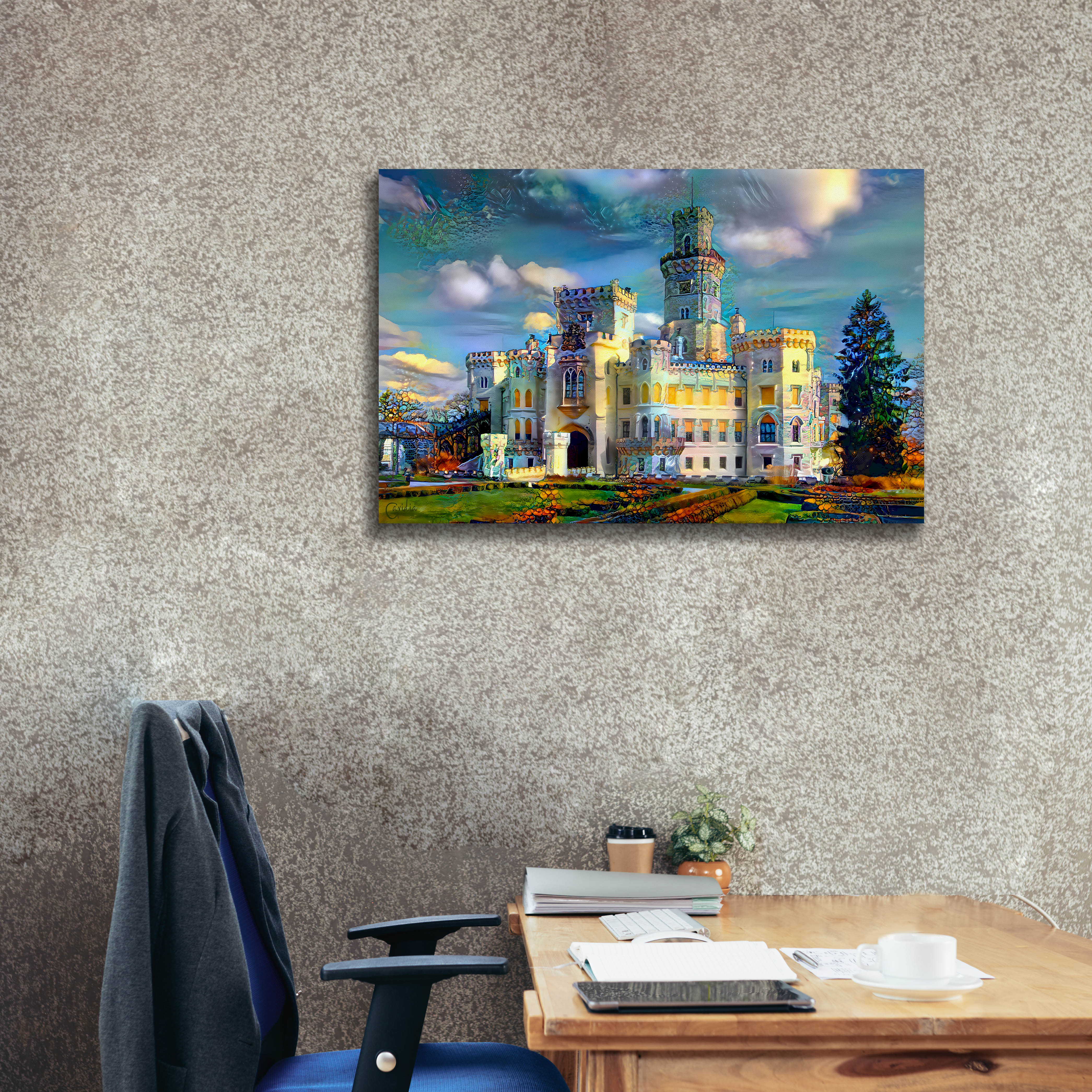 'Hluboka nad Vltavou Czech Republic Hluboka Castle' by Pedro Gavidia, Canvas Wall Art,40 x 26