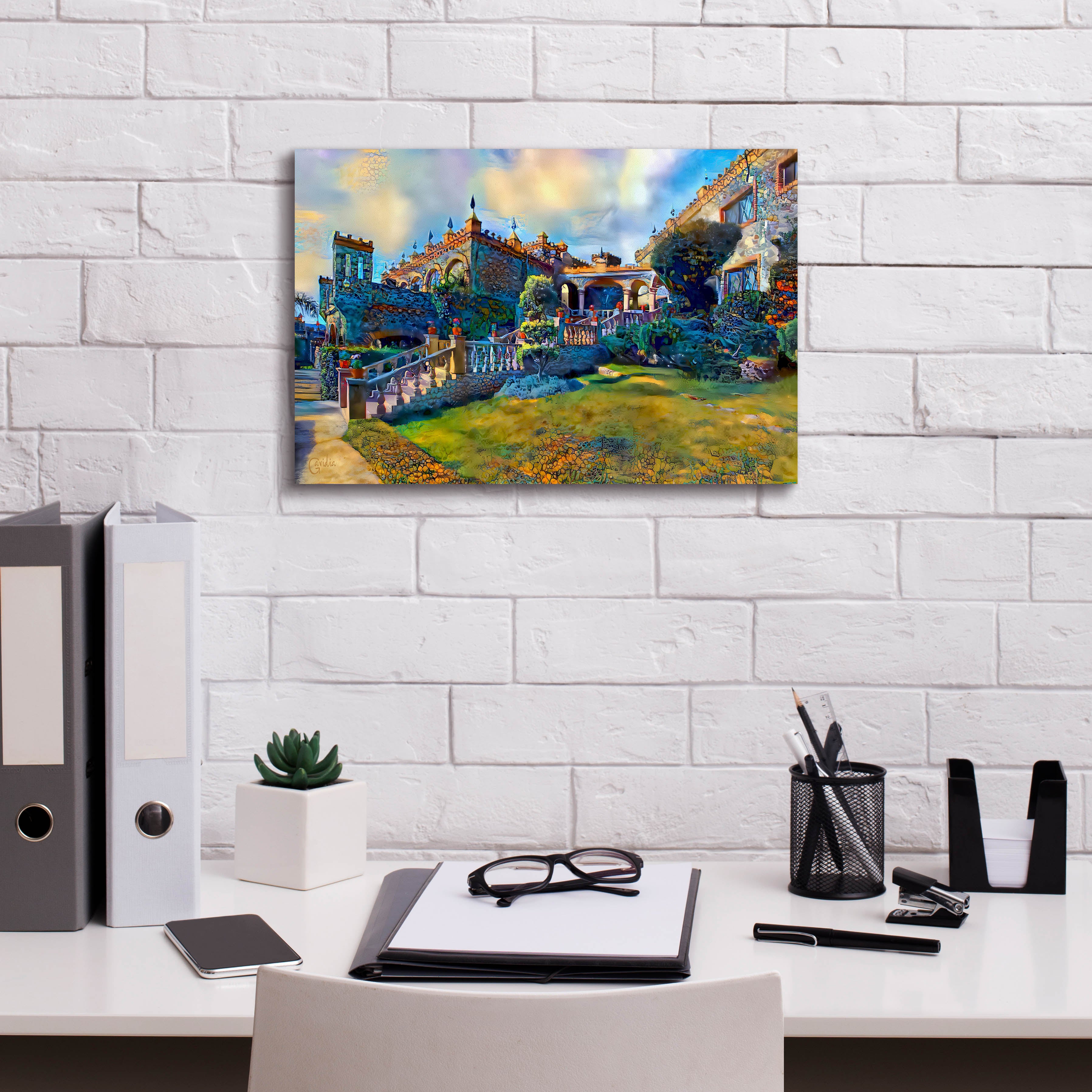 'Guanajuato Mexico Castillo de Santa Cecilia staircase' by Pedro Gavidia, Canvas Wall Art,18 x 12