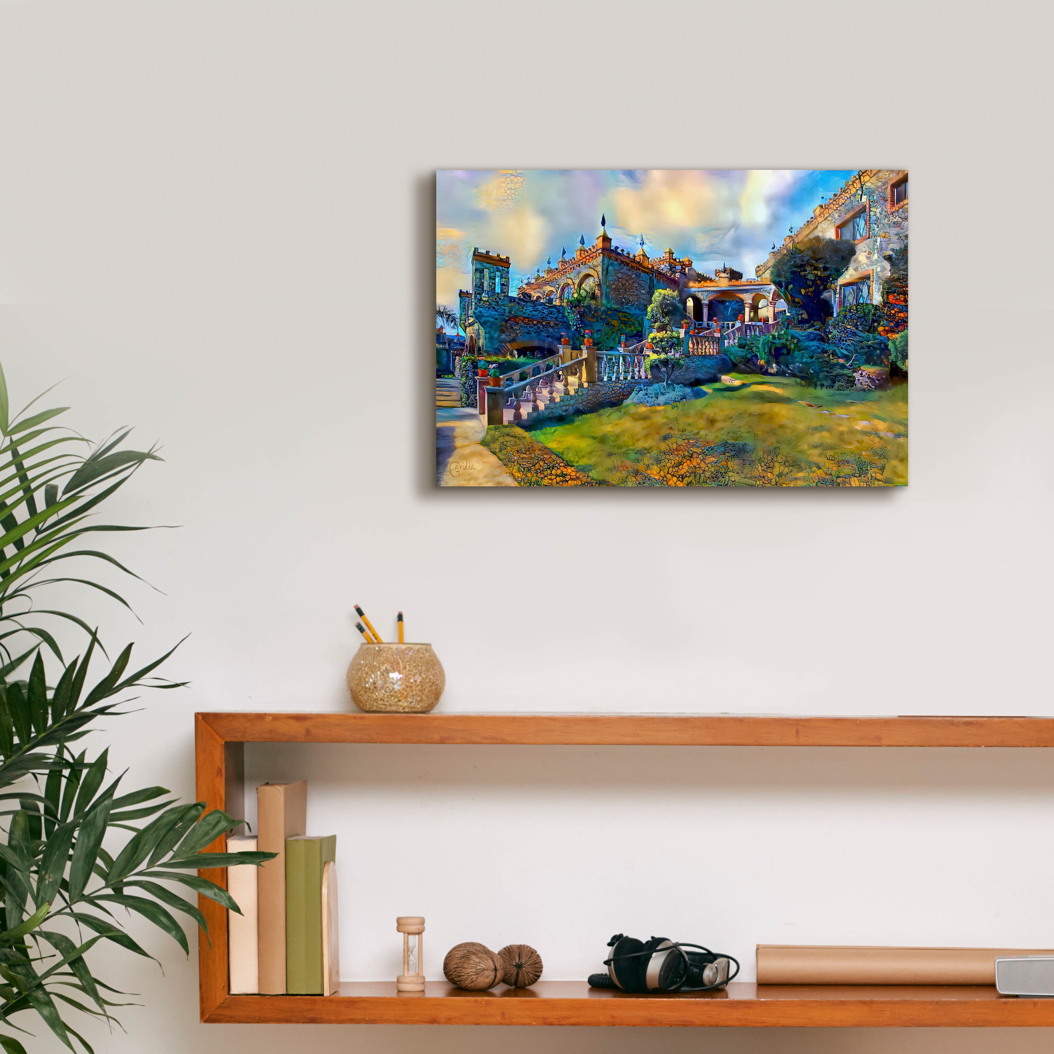 'Guanajuato Mexico Castillo de Santa Cecilia staircase' by Pedro Gavidia, Canvas Wall Art,18 x 12