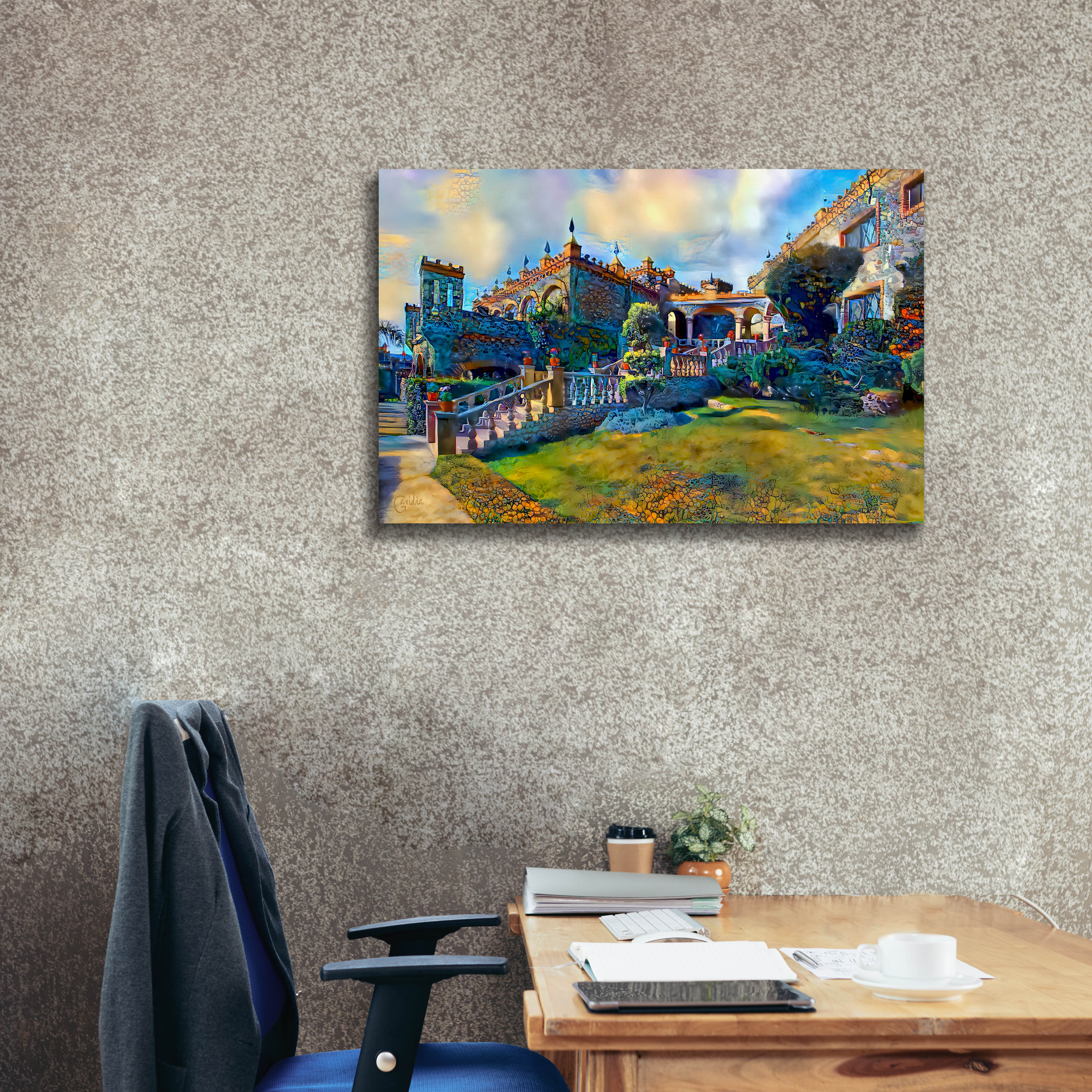 'Guanajuato Mexico Castillo de Santa Cecilia staircase' by Pedro Gavidia, Canvas Wall Art,40 x 26