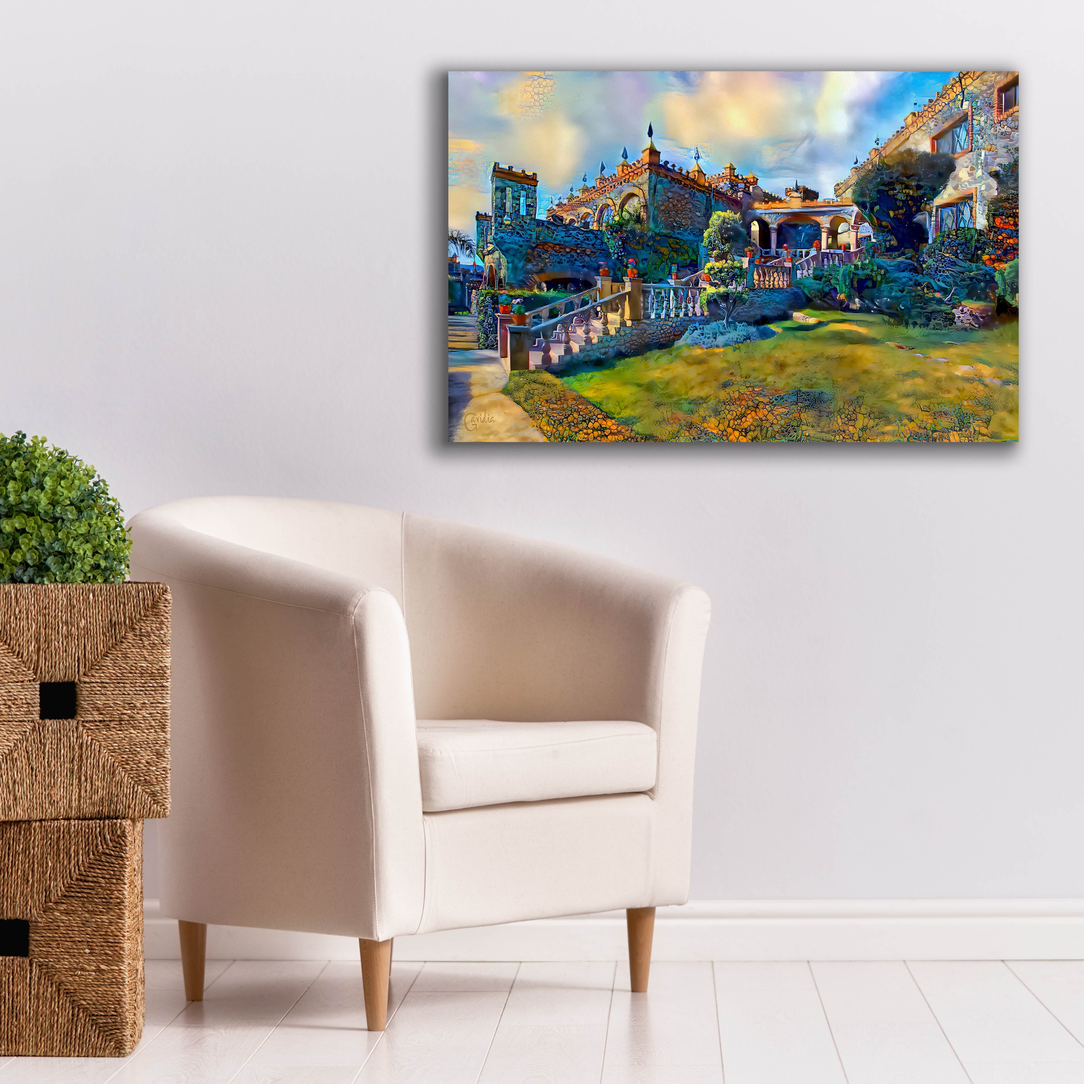 'Guanajuato Mexico Castillo de Santa Cecilia staircase' by Pedro Gavidia, Canvas Wall Art,40 x 26
