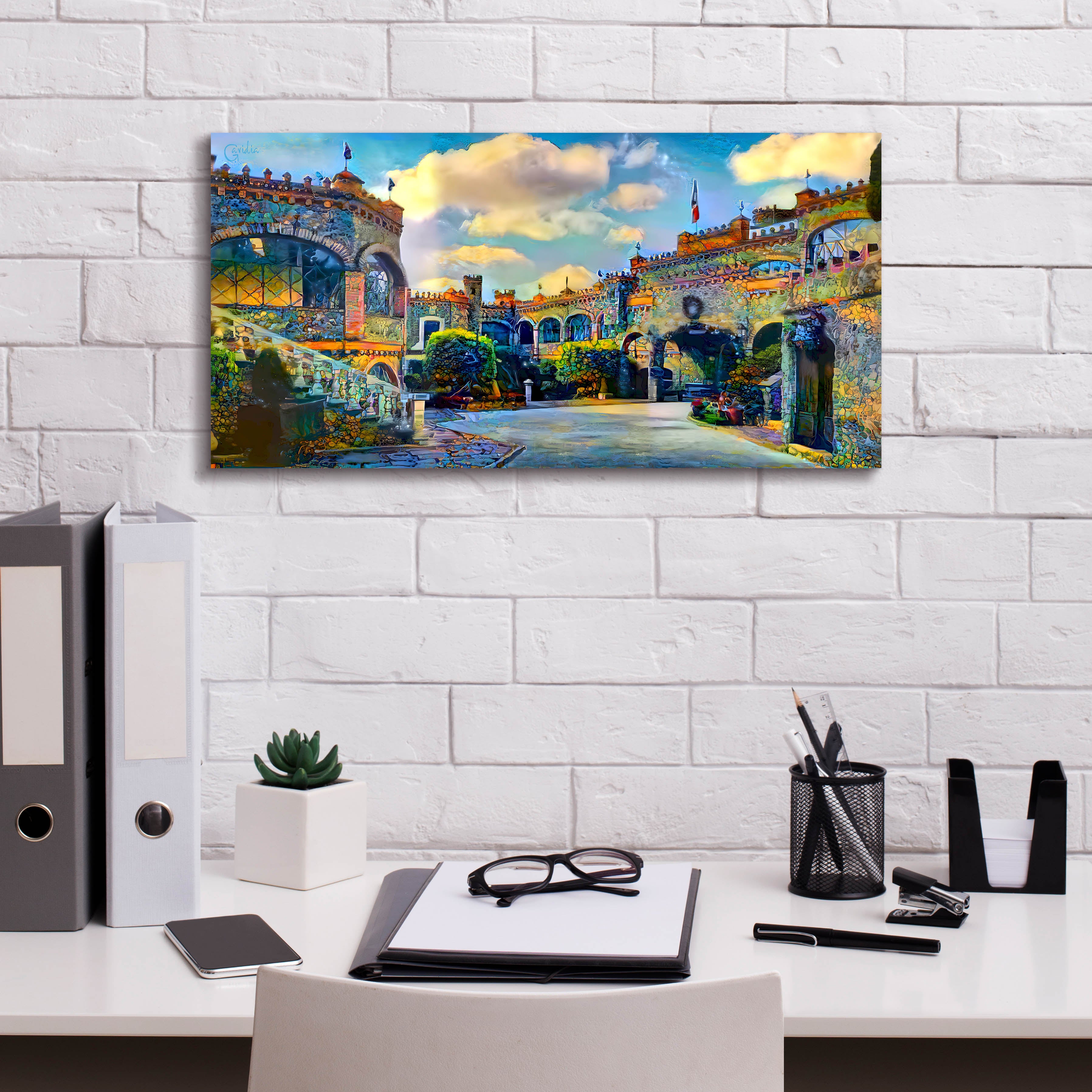 'Guanajuato Mexico Castillo de Santa Cecilia interior' by Pedro Gavidia, Canvas Wall Art,24 x 12