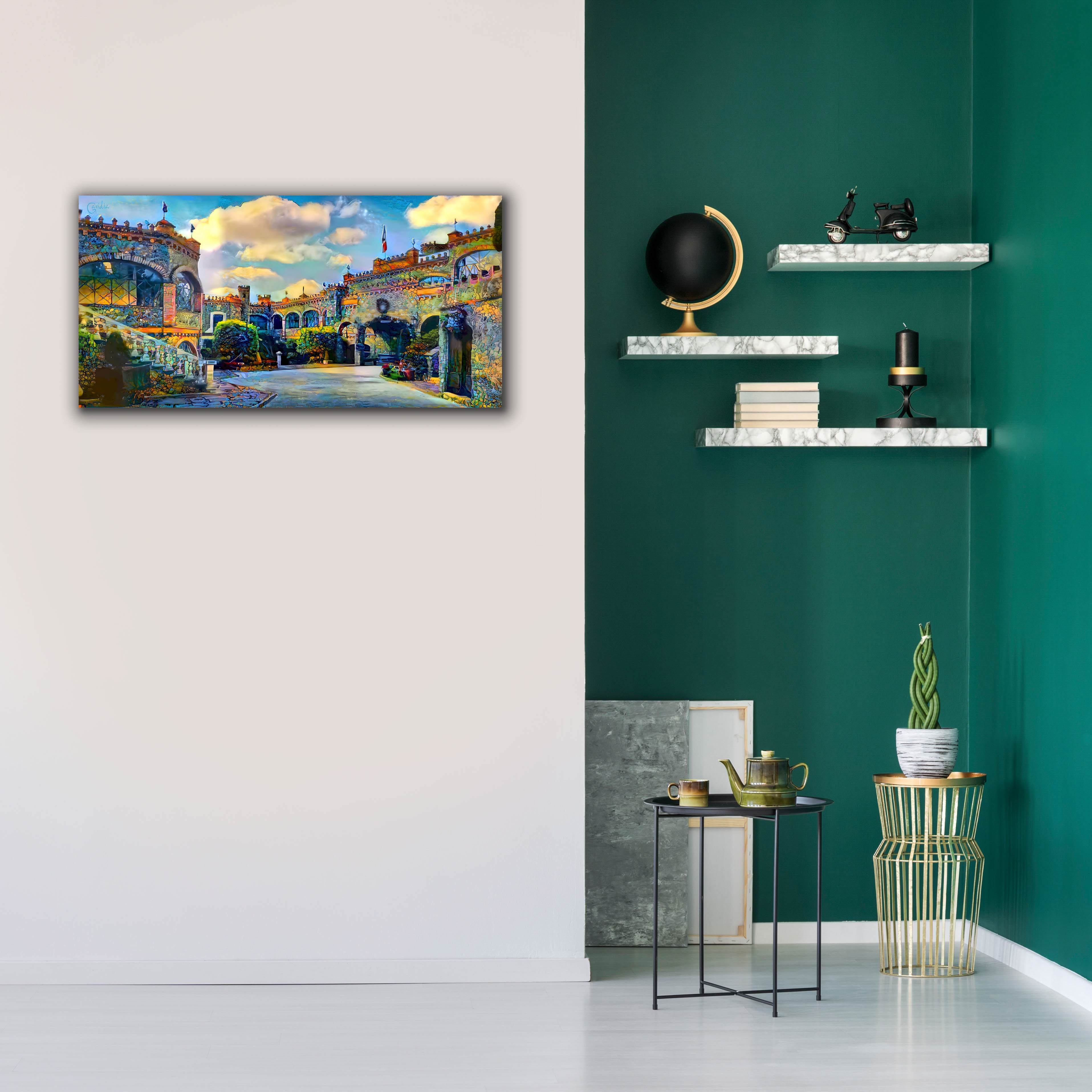'Guanajuato Mexico Castillo de Santa Cecilia interior' by Pedro Gavidia, Canvas Wall Art,40 x 20