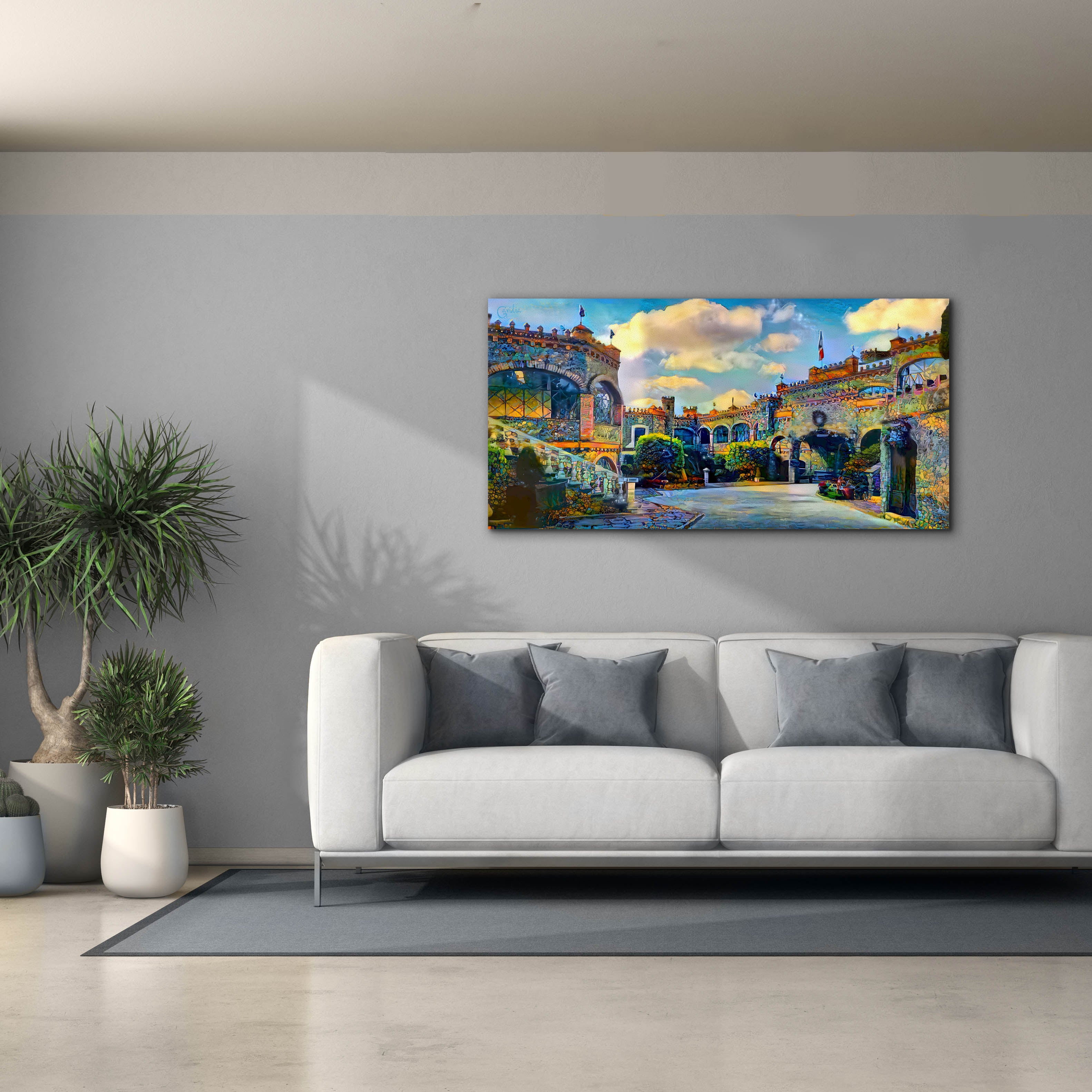 'Guanajuato Mexico Castillo de Santa Cecilia interior' by Pedro Gavidia, Canvas Wall Art,60 x 30