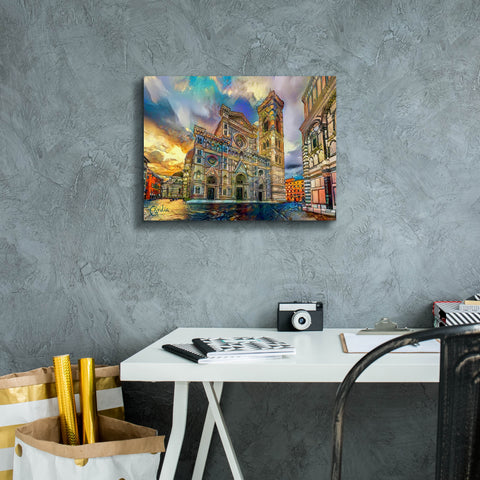 Image of 'Florence Italy Cathedral of Saint Mary of the Flower 2' by Pedro Gavidia, Canvas Wall Art,16 x 12