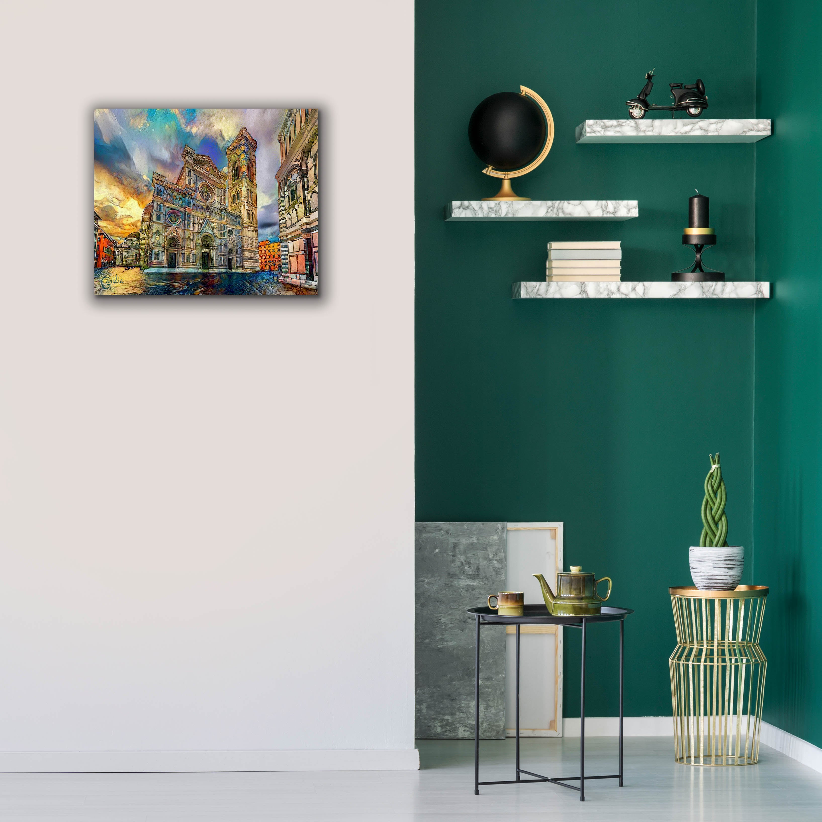 'Florence Italy Cathedral of Saint Mary of the Flower 2' by Pedro Gavidia, Canvas Wall Art,24 x 20